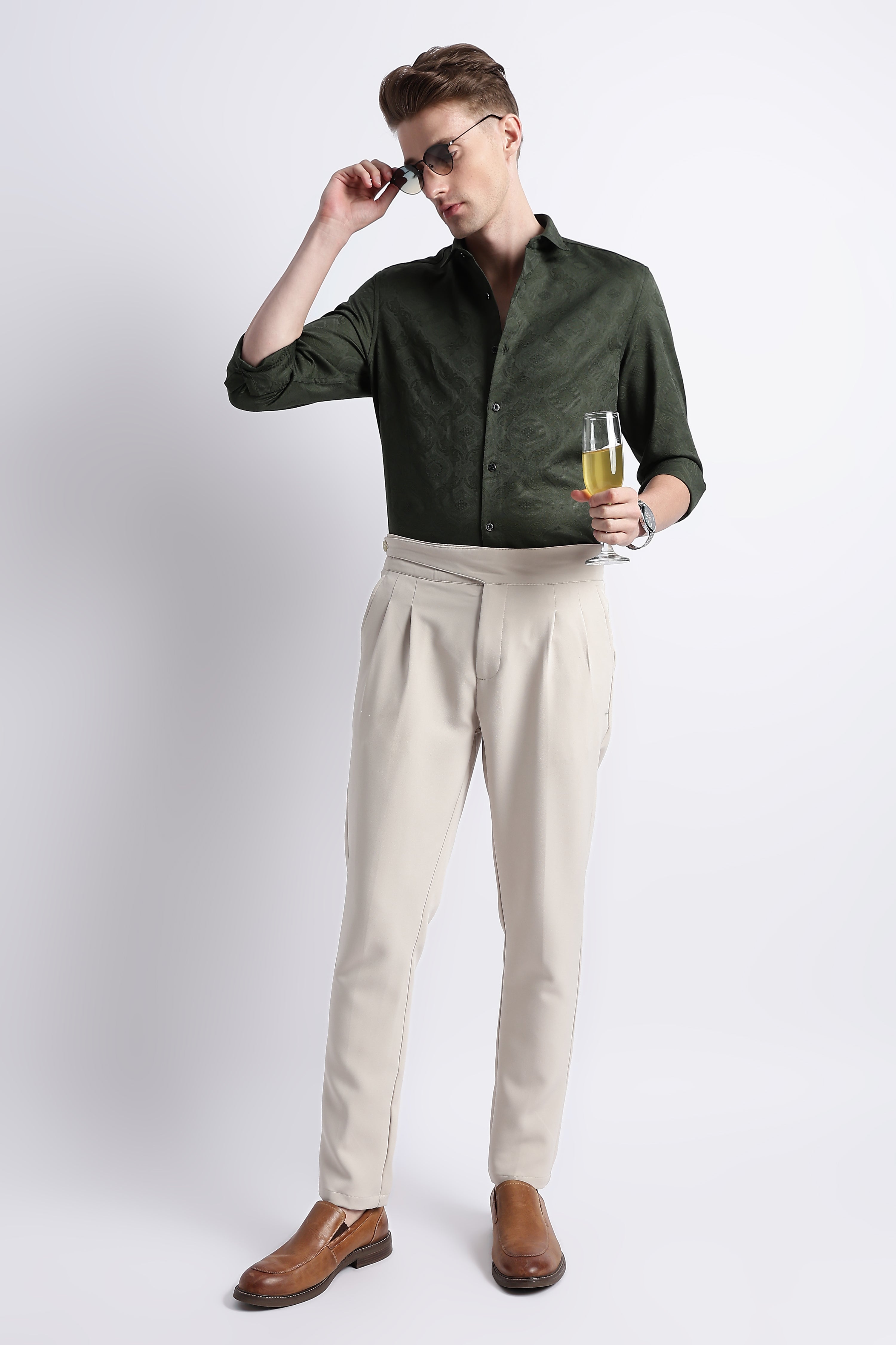 Men Textured Jacquard Shirt
