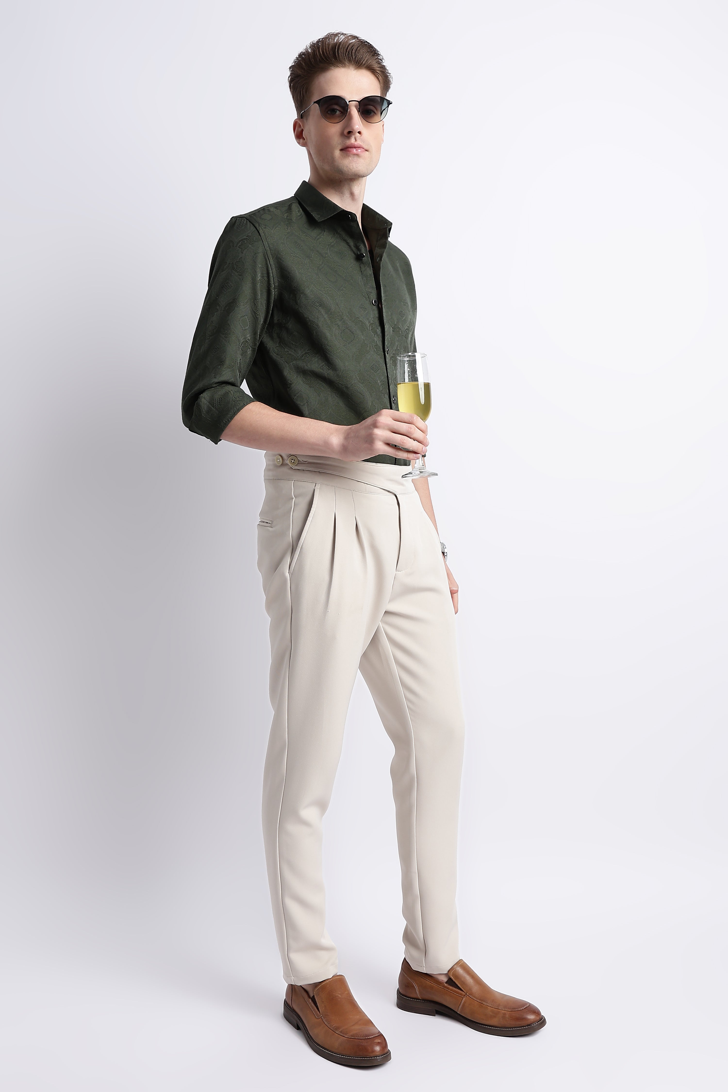 Men Textured Jacquard Shirt