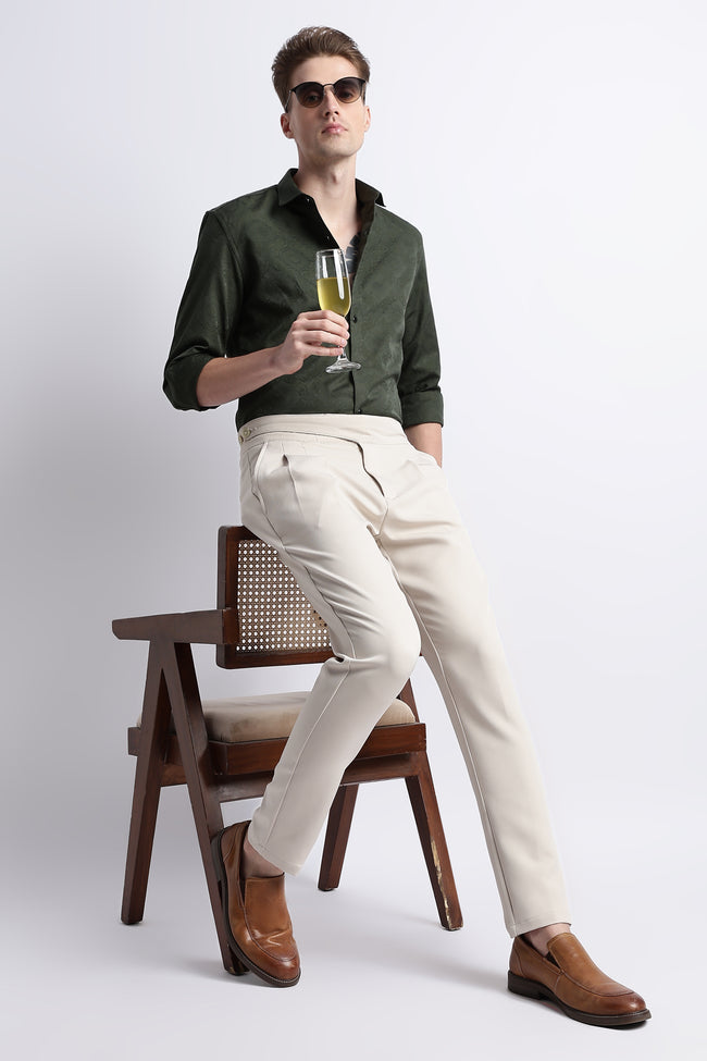 Men Textured Jacquard Shirt