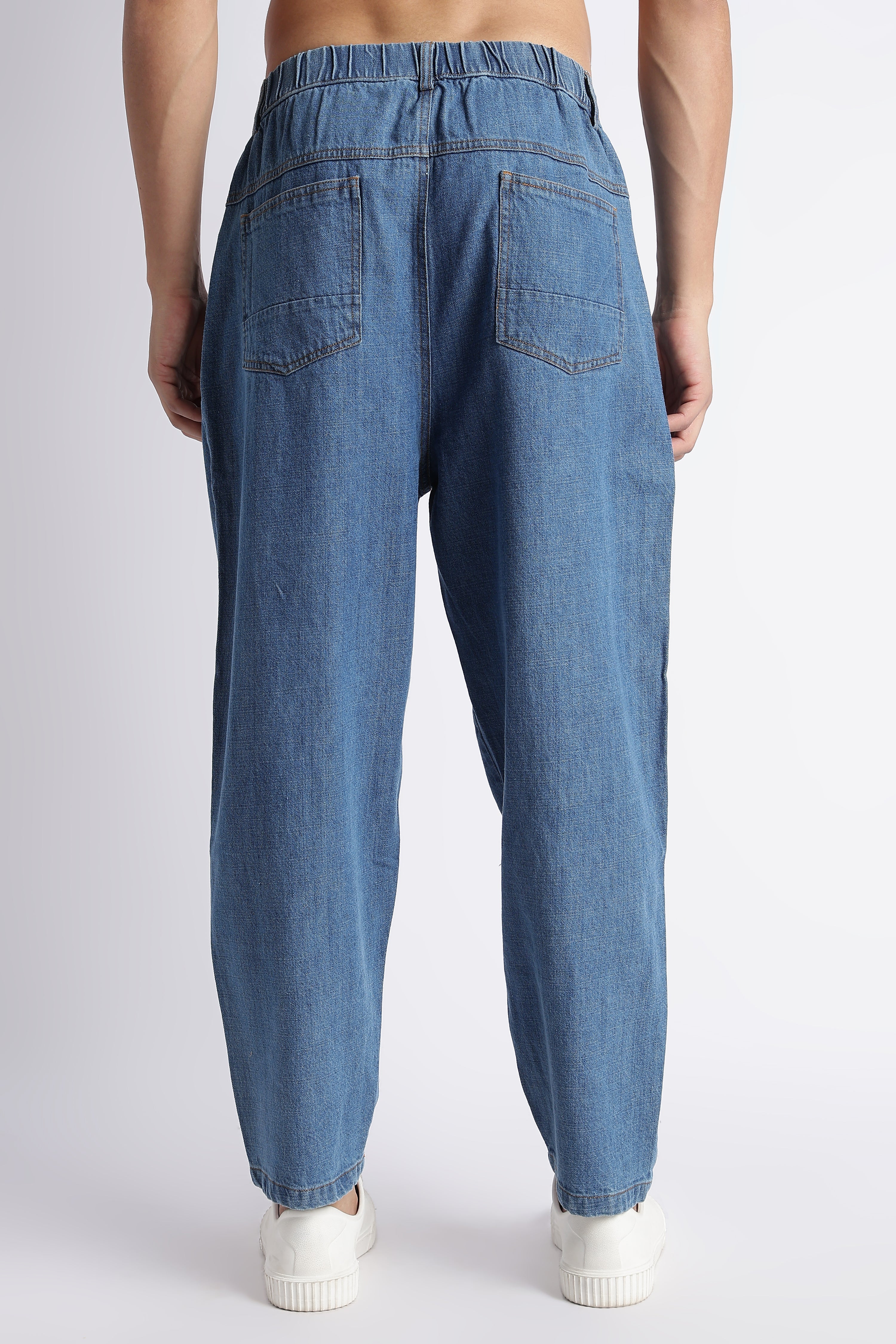 Men Mid Blue Baggy Jeans