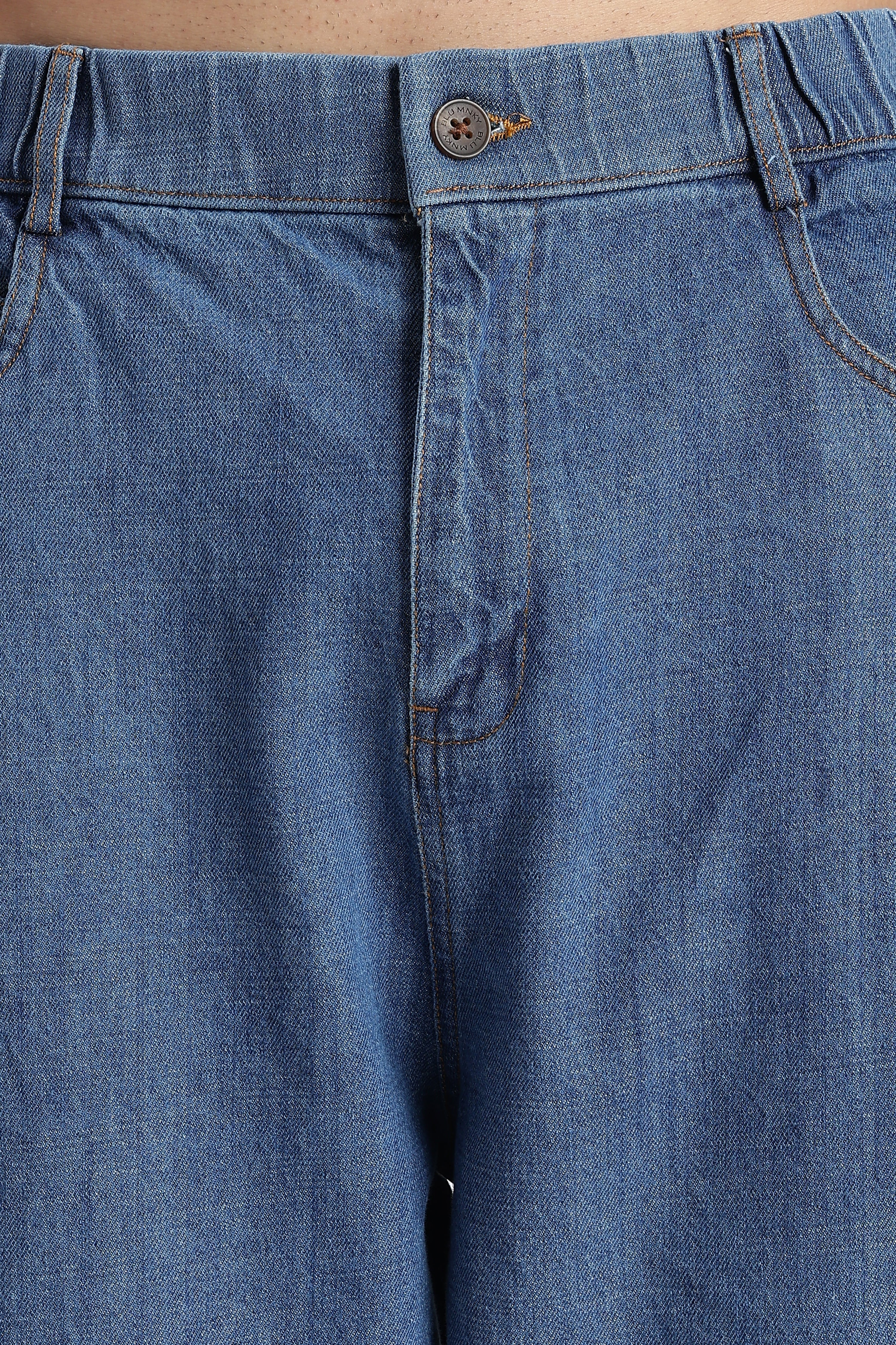 Men Mid Blue Baggy Jeans