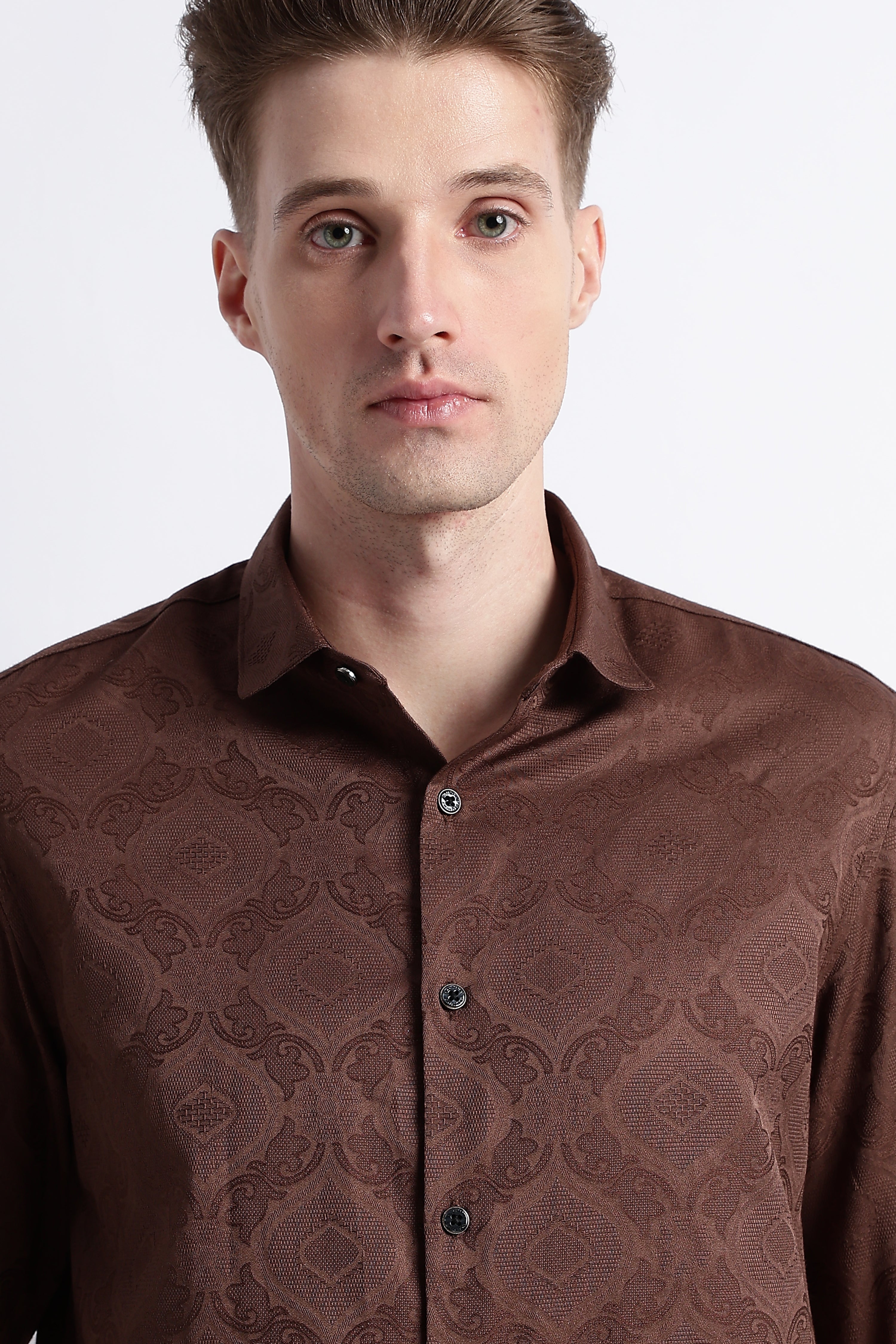 Men Textured Jacquard Shirt