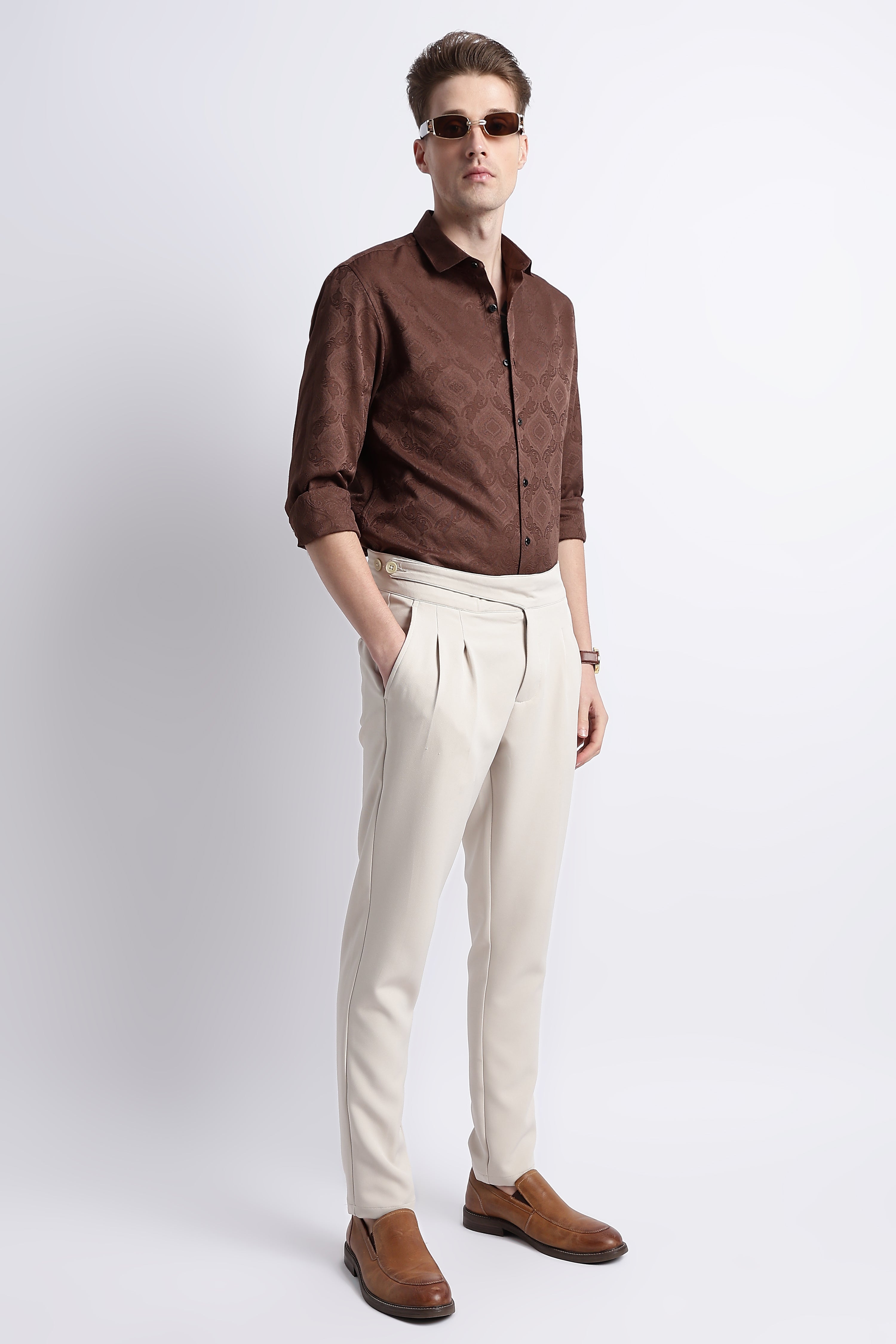 Men Textured Jacquard Shirt