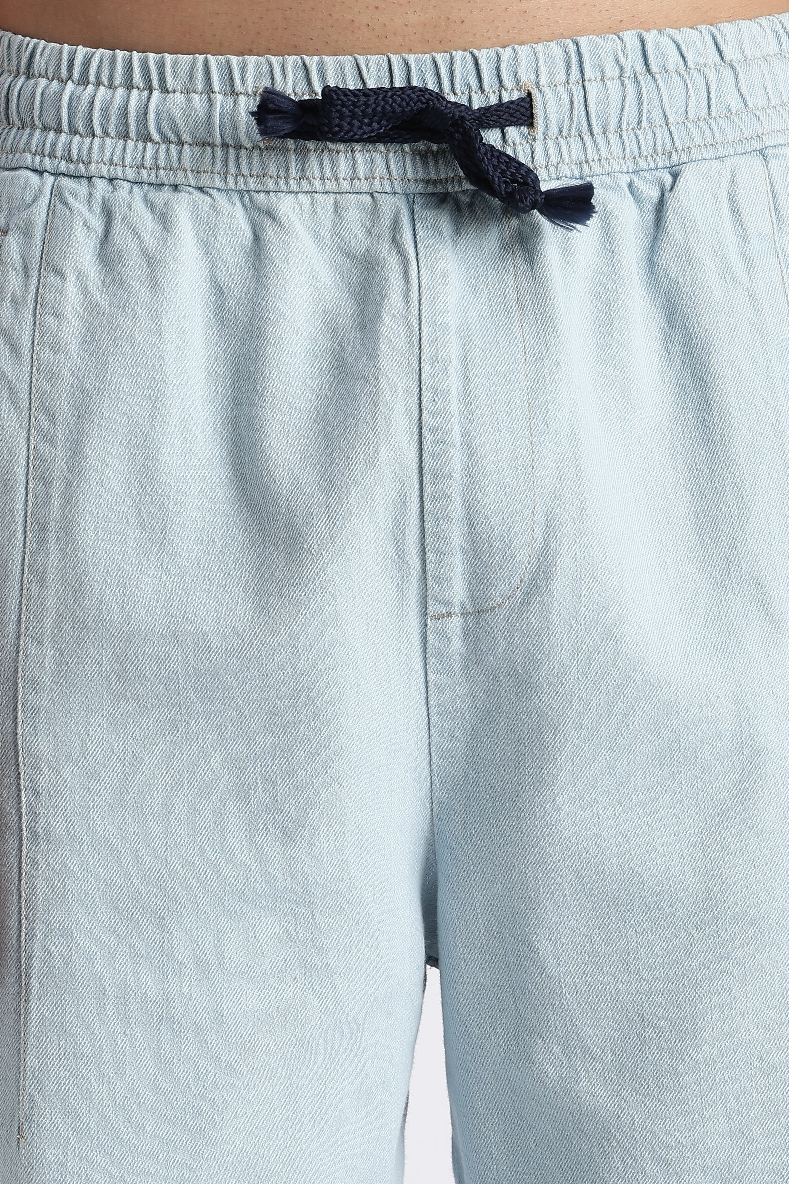 Men Blue Wide-Leg Denim Pant