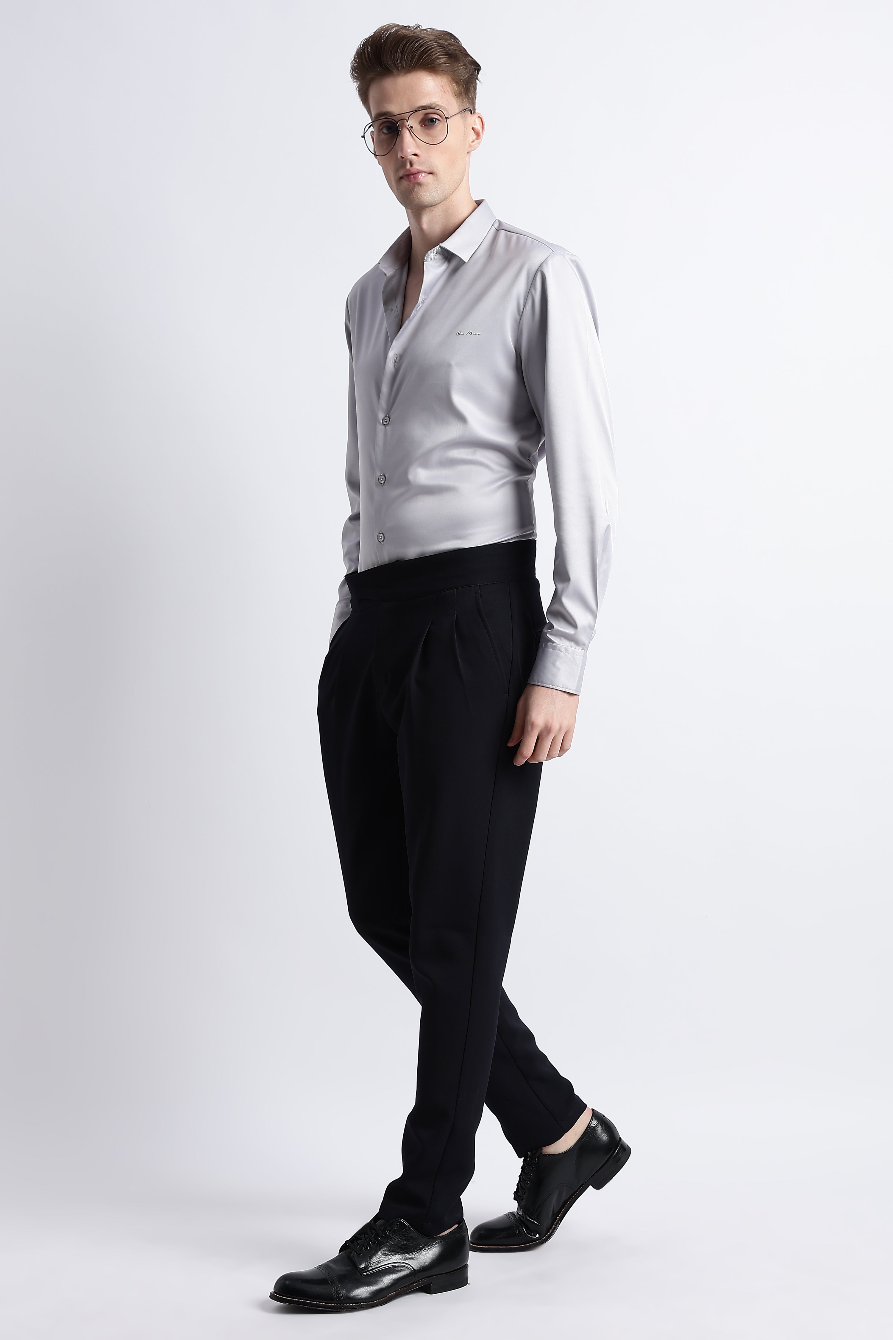 Men Smooth Satin Party Shirt