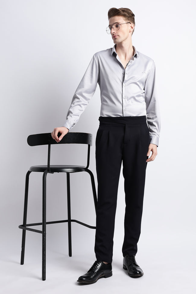 Men Smooth Satin Party Shirt