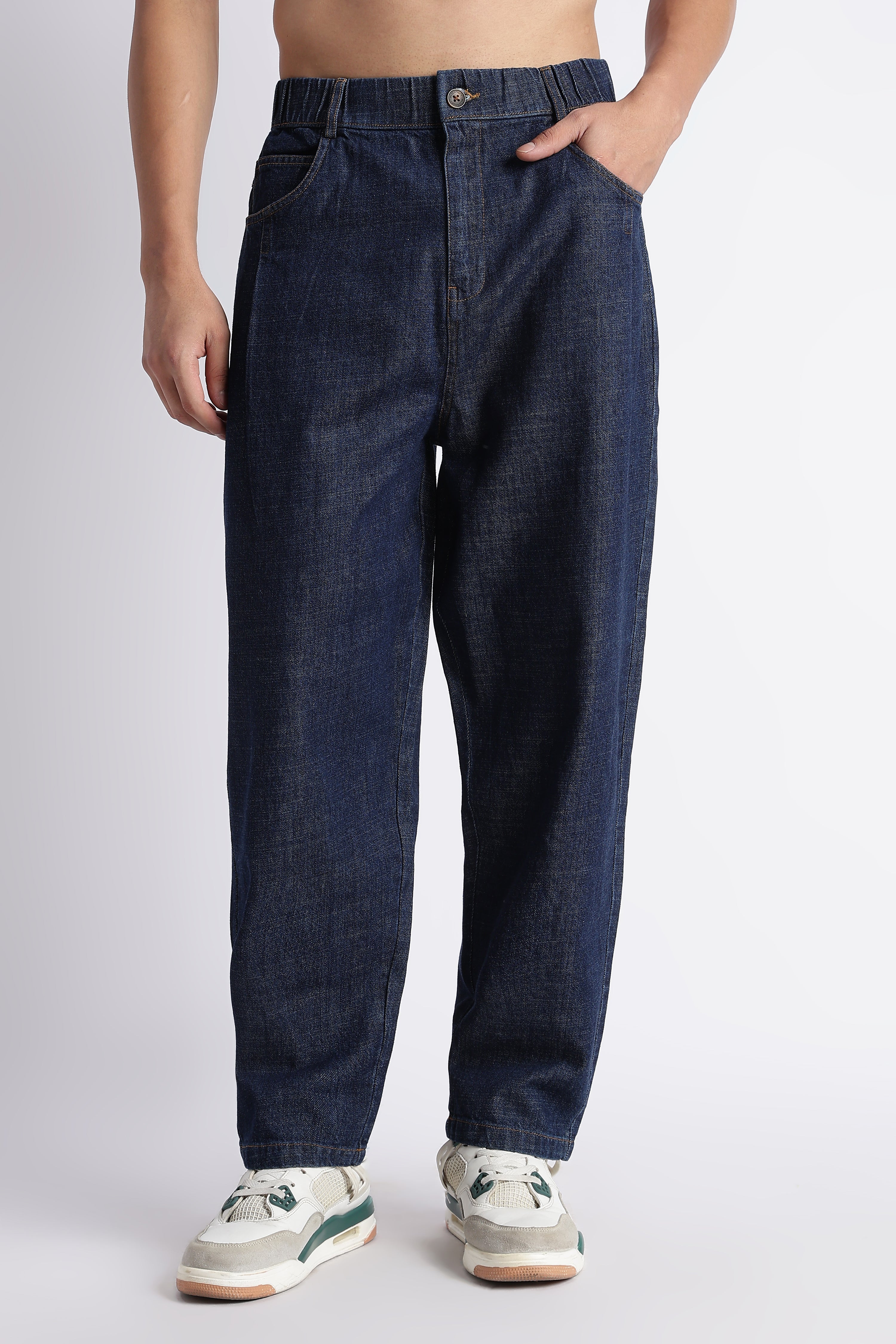 Men Indigo Baggy Jeans