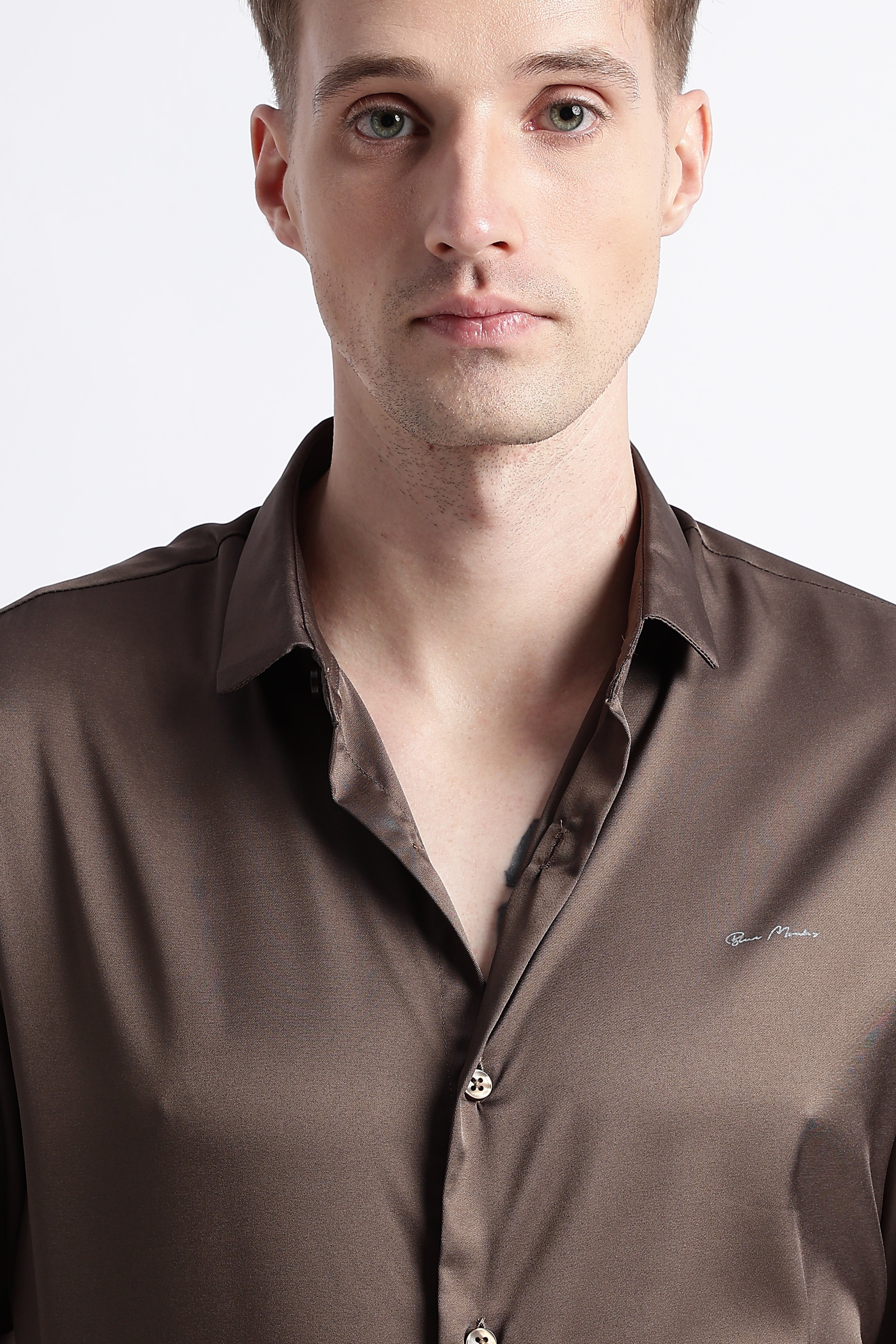 Men Smooth Satin Party Shirt