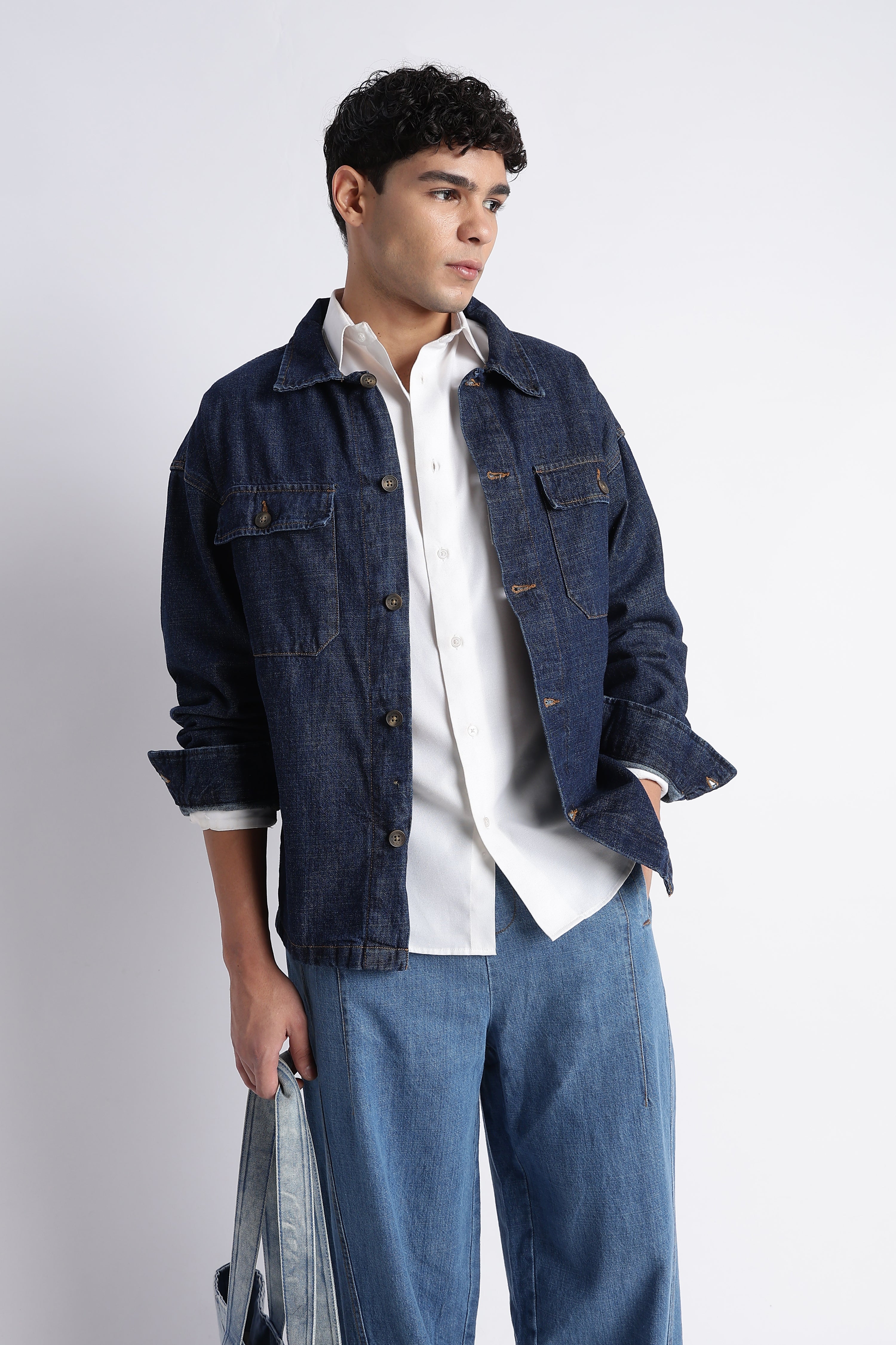 Men Indigo Denim Jacket