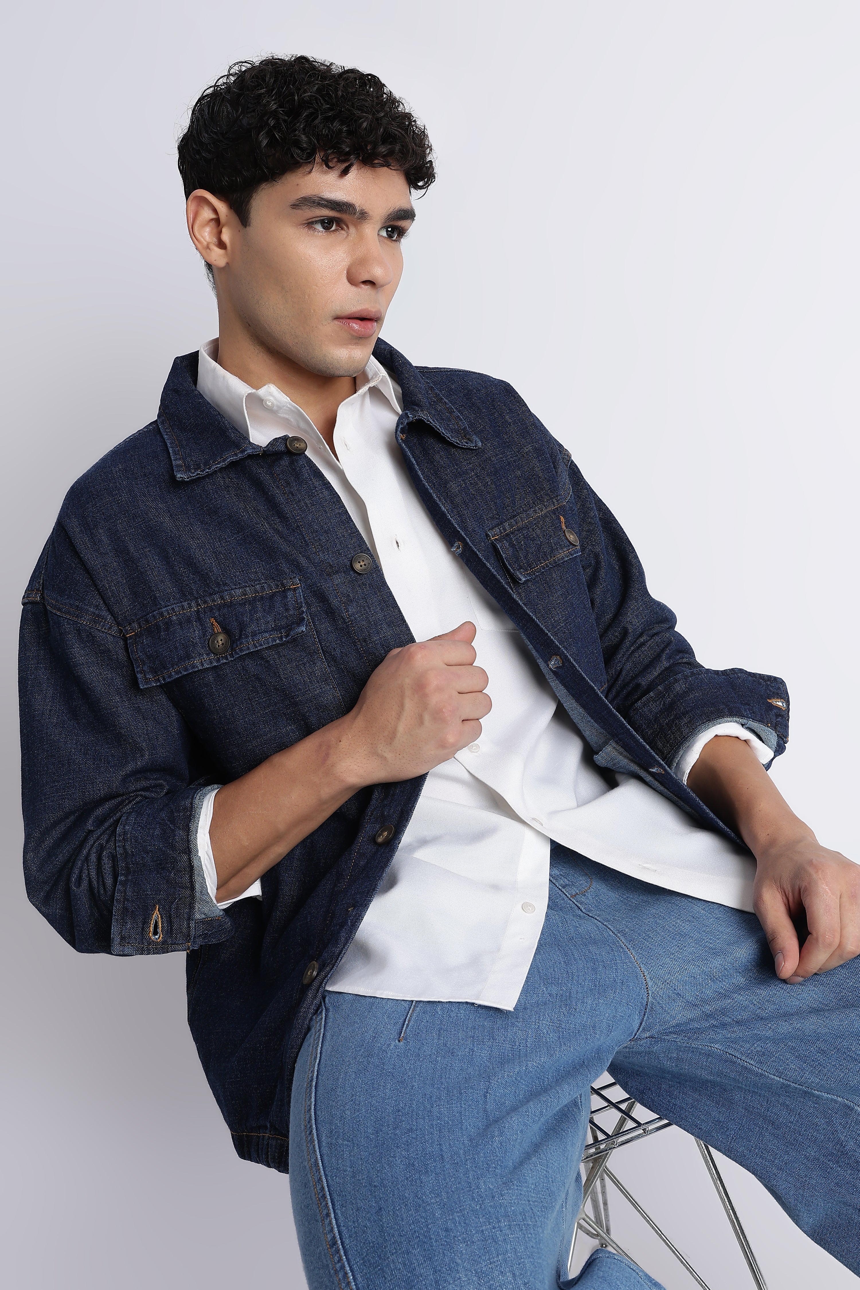 Men Indigo Denim Jacket