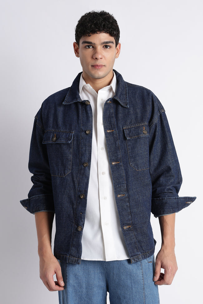 Men Indigo Denim Jacket