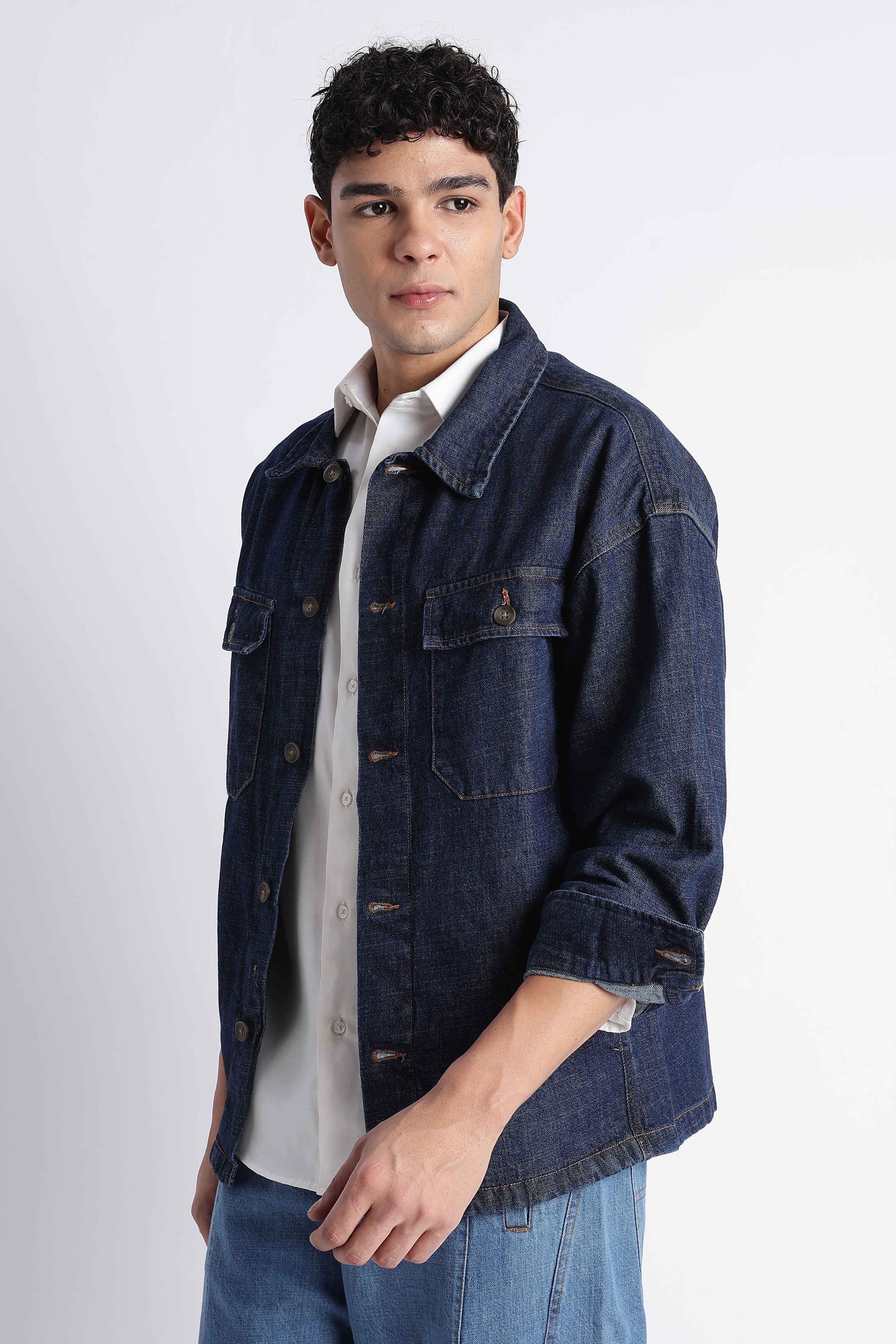 Men Indigo Denim Jacket