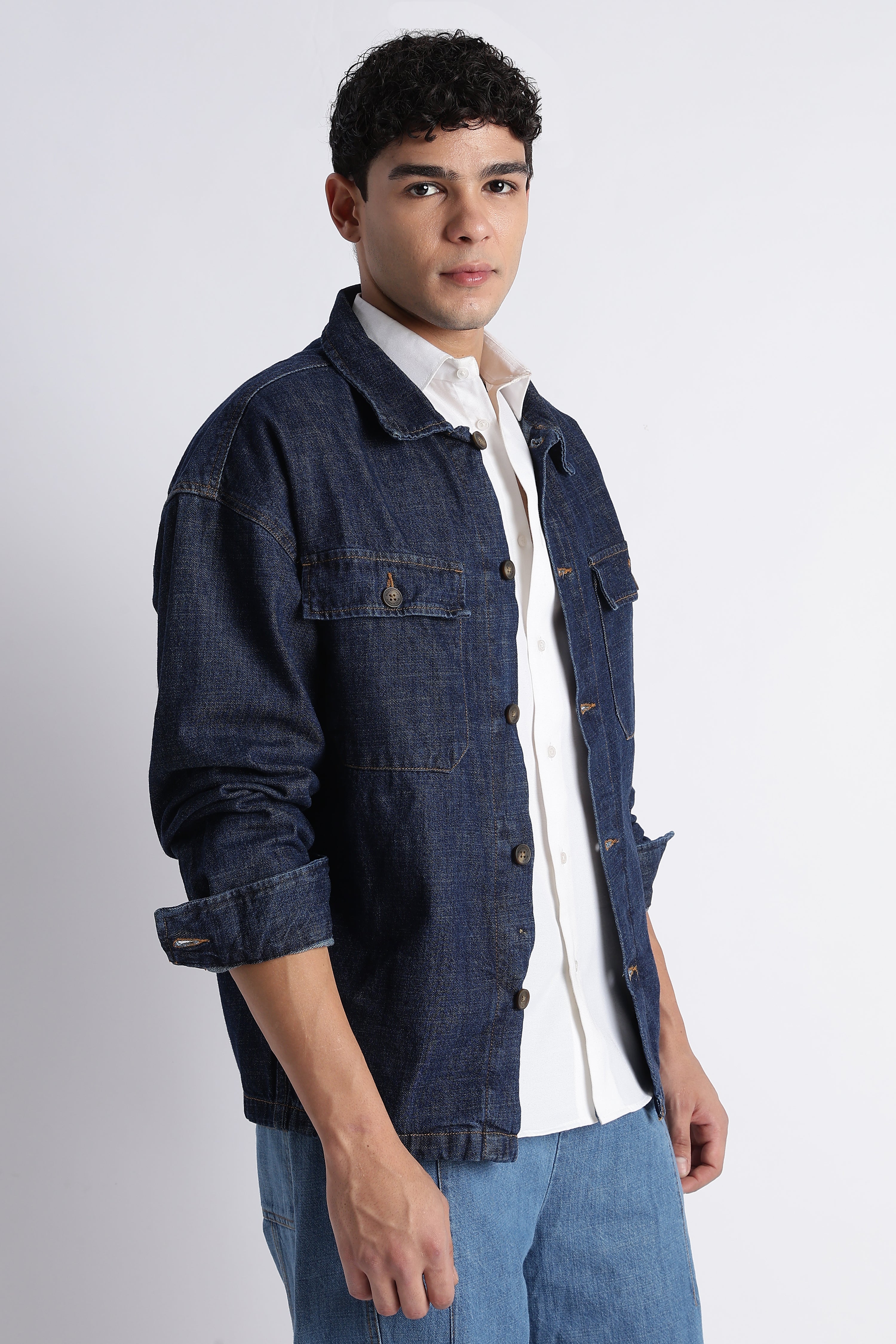 Men Indigo Denim Jacket
