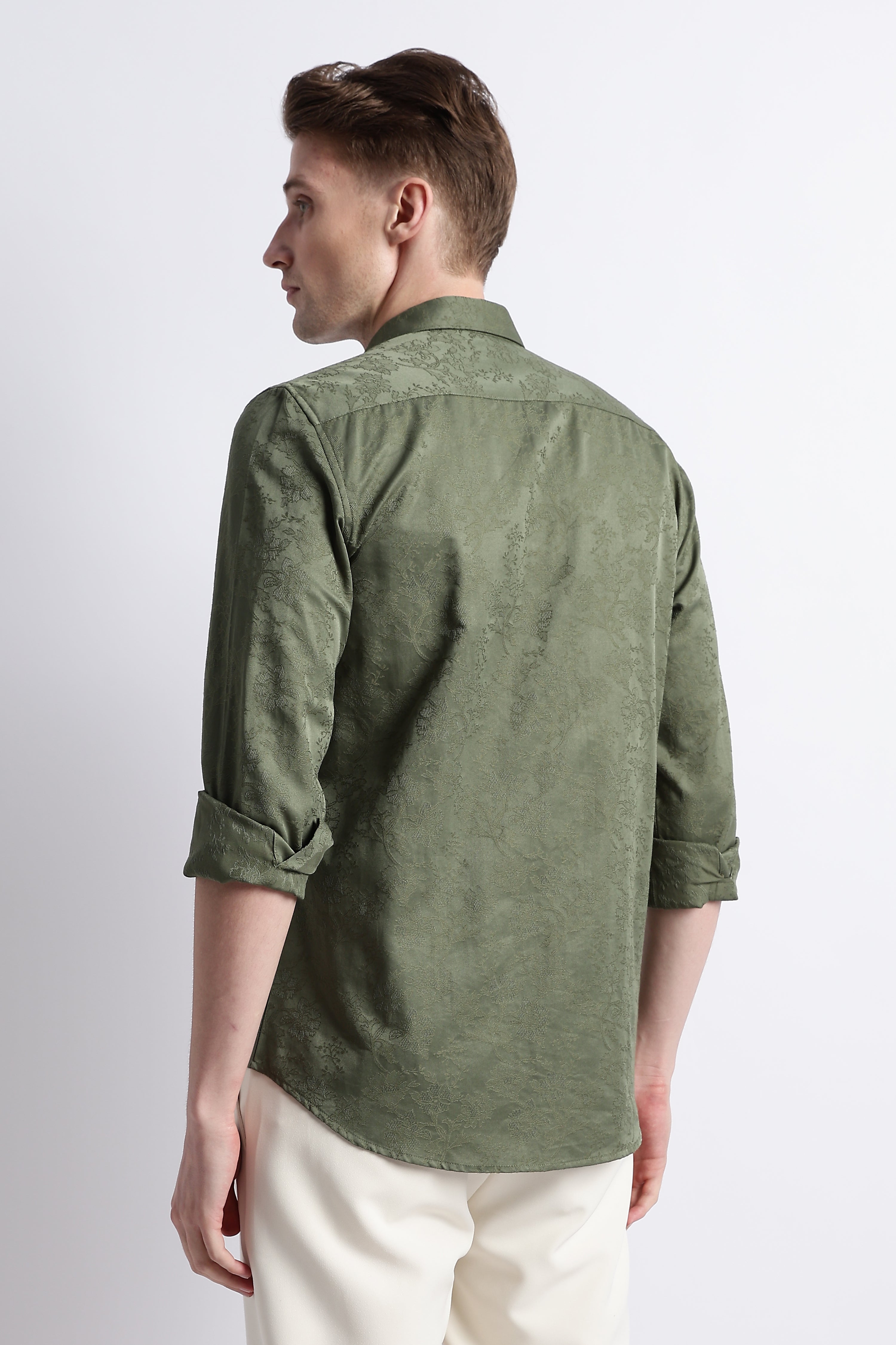 Men Textured Jacquard Shirt