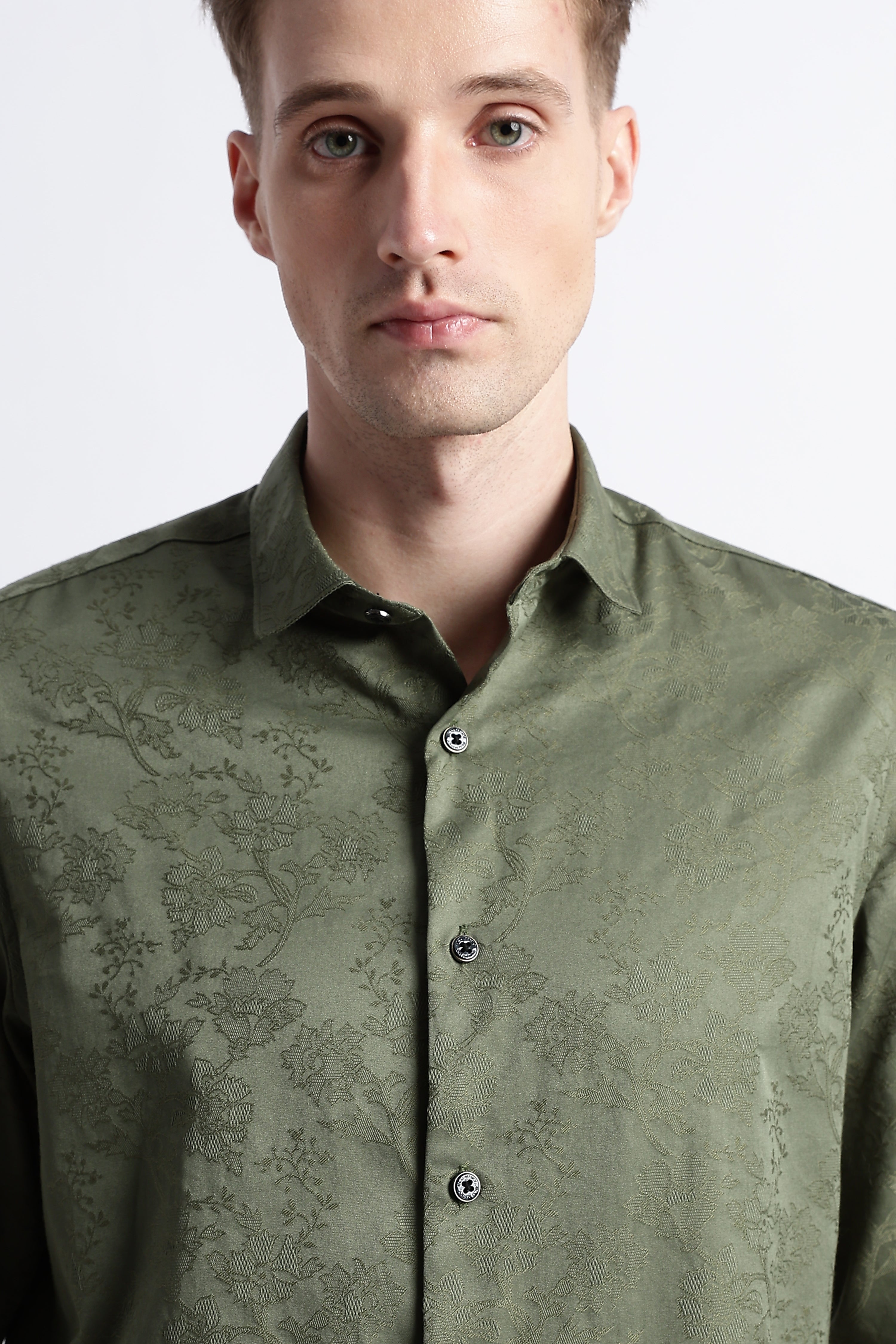 Men Textured Jacquard Shirt