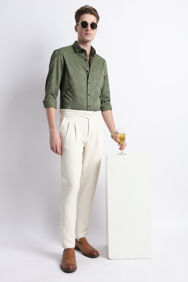 Men Textured Jacquard Shirt