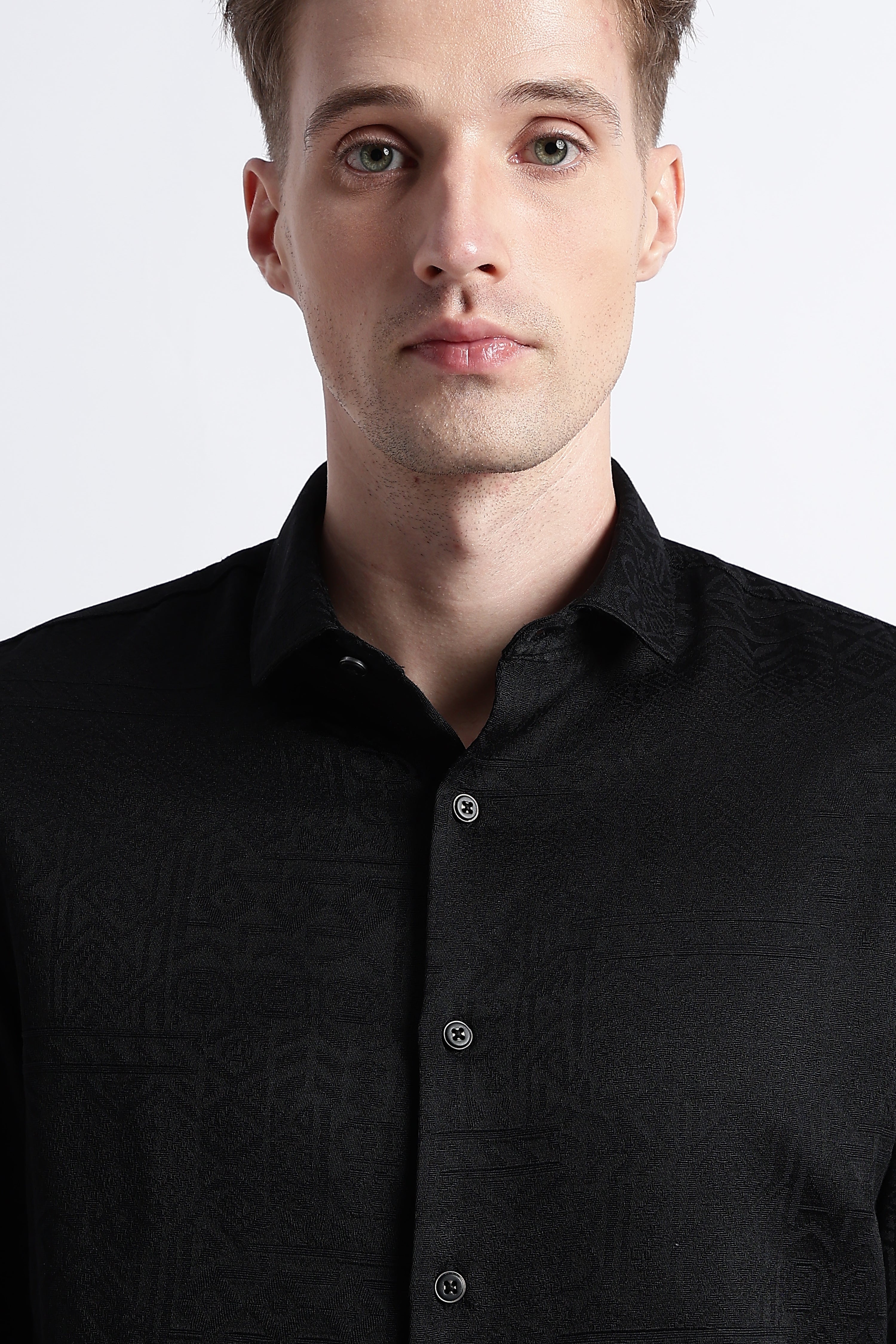 Men Textured Jacquard Shirt