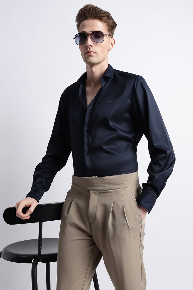 Men Smooth Satin Party Shirt
