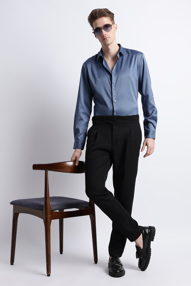 Men Smooth Satin Party Shirt
