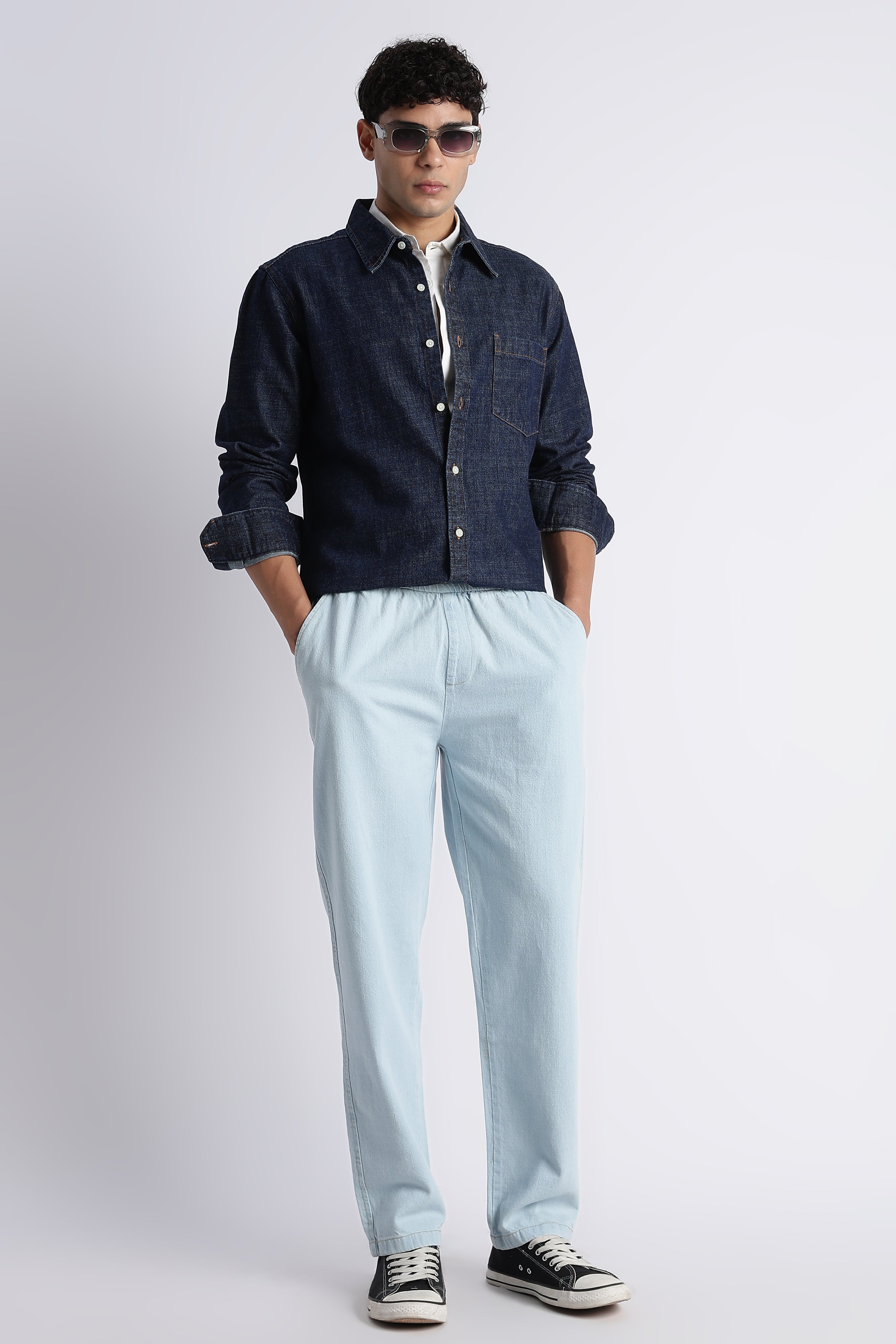 Men Indigo Denim Shirt