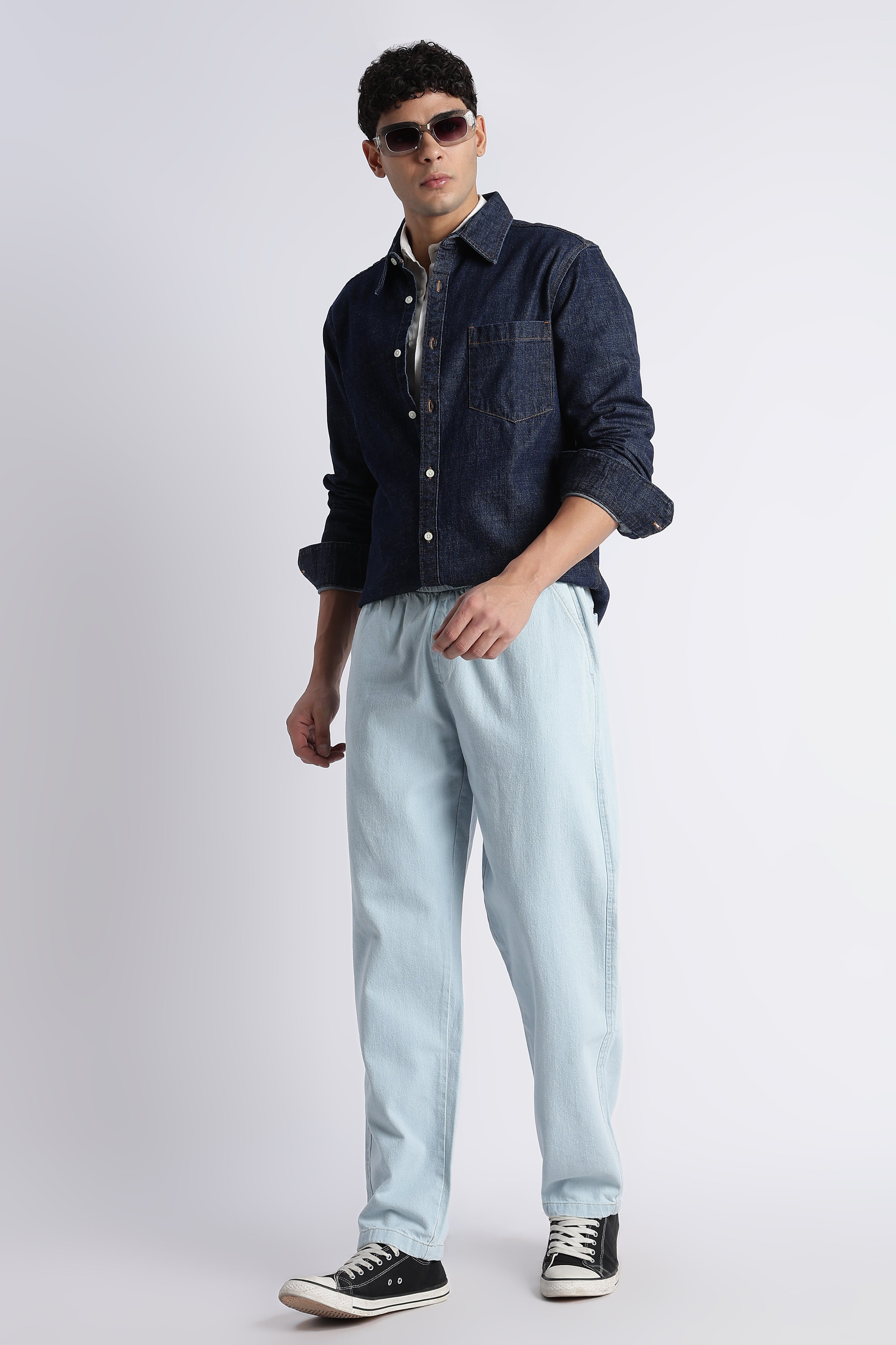 Men Indigo Denim Shirt