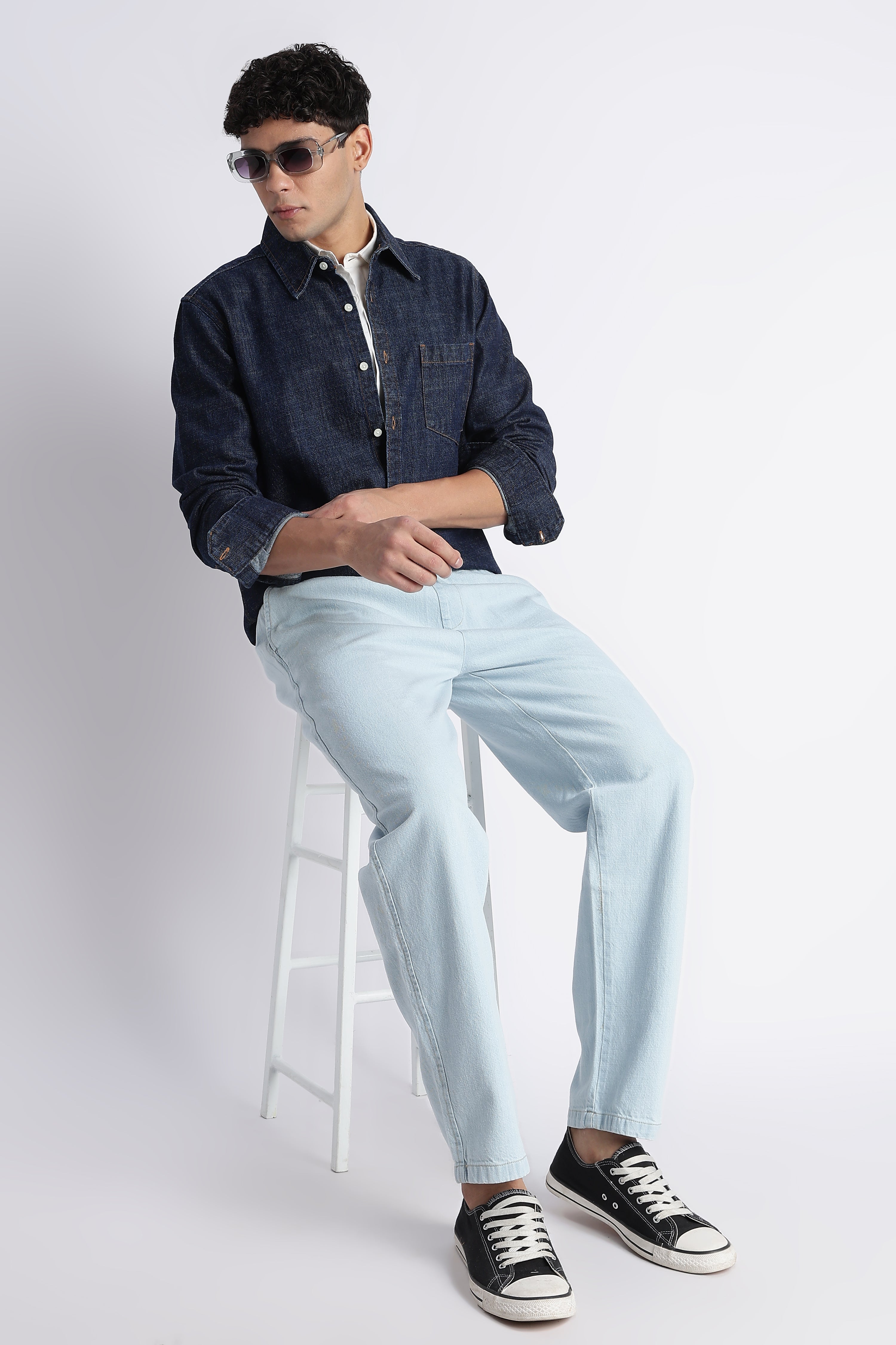 Men Indigo Denim Shirt