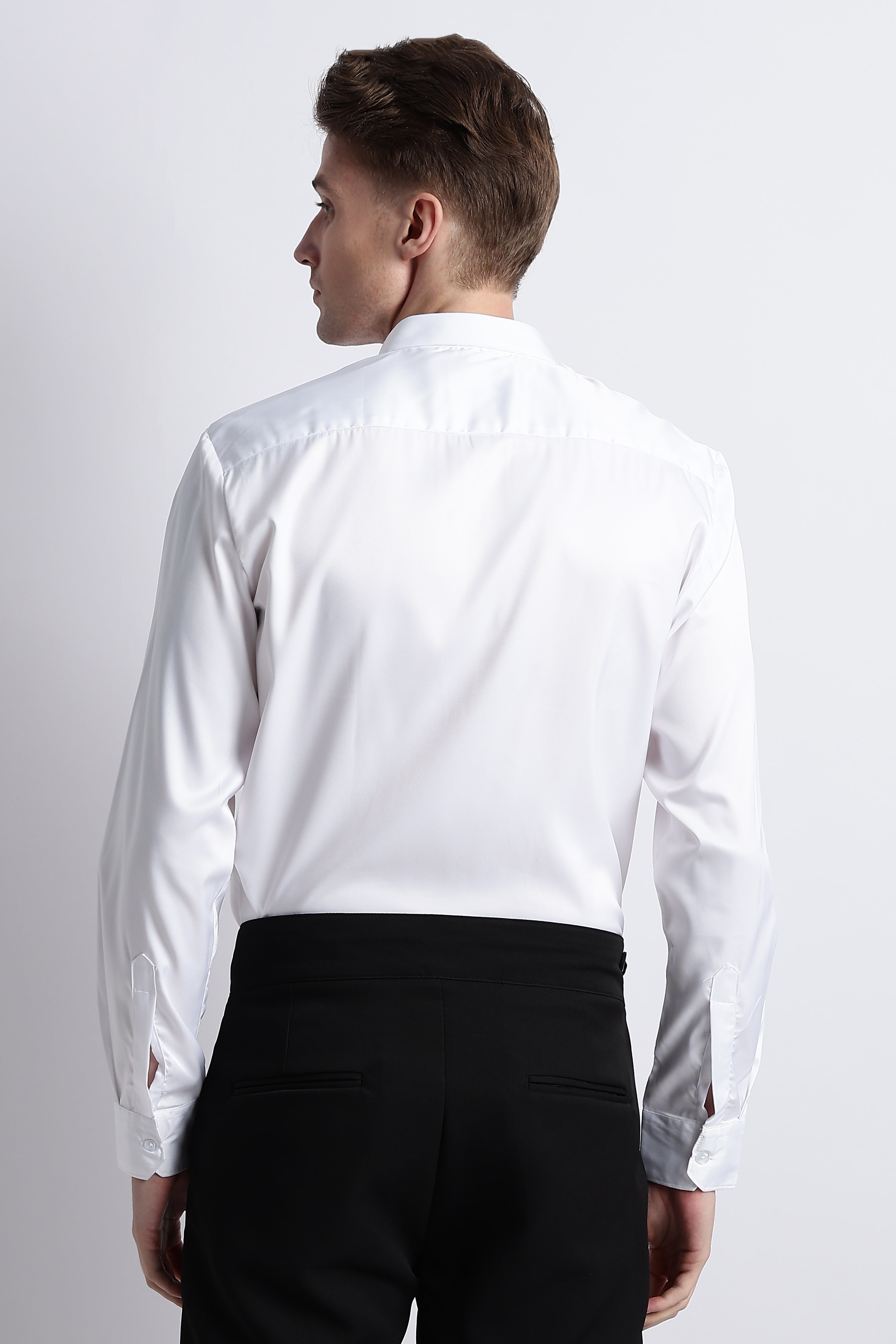 Men Smooth Satin Party Shirt