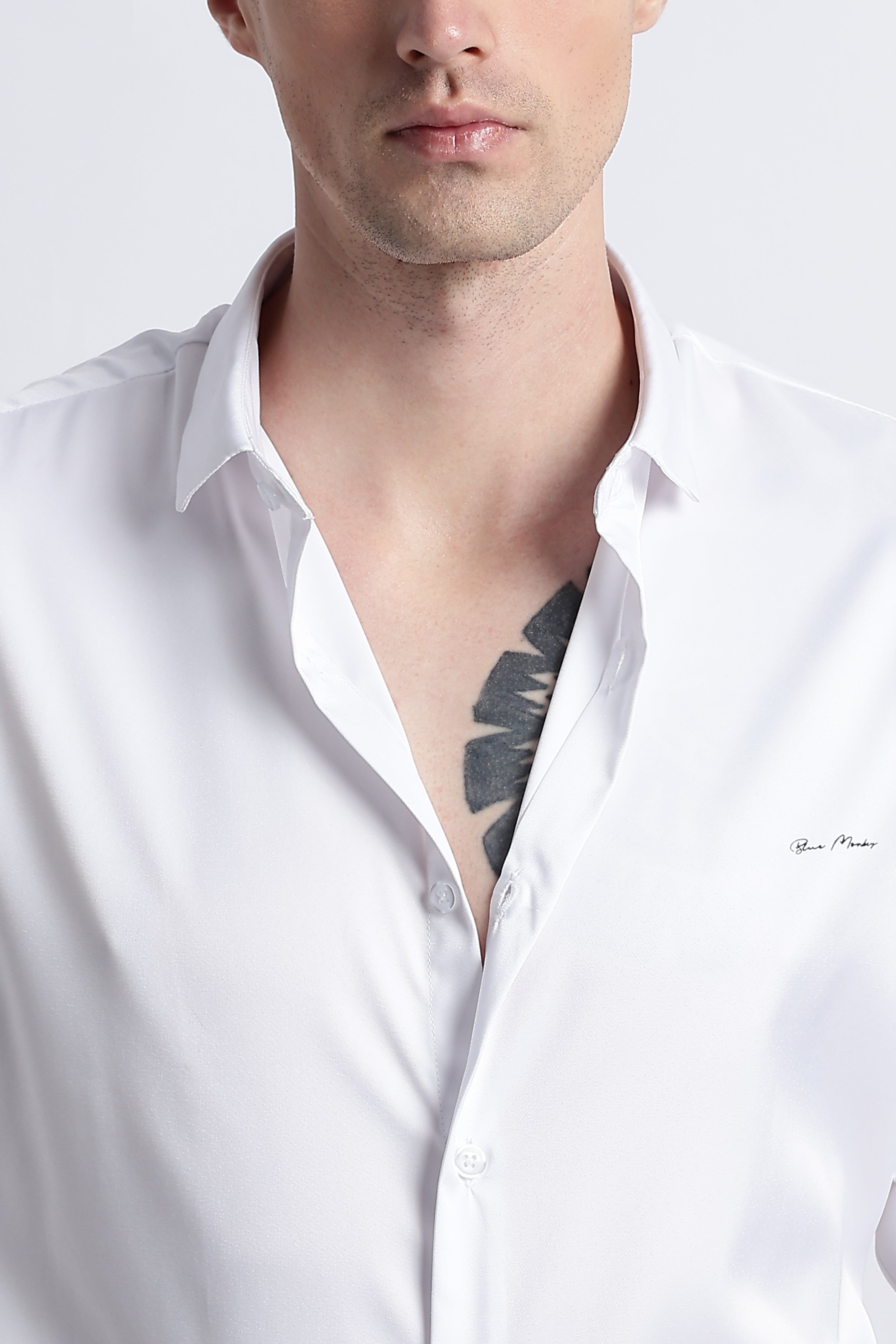 Men Smooth Satin Party Shirt
