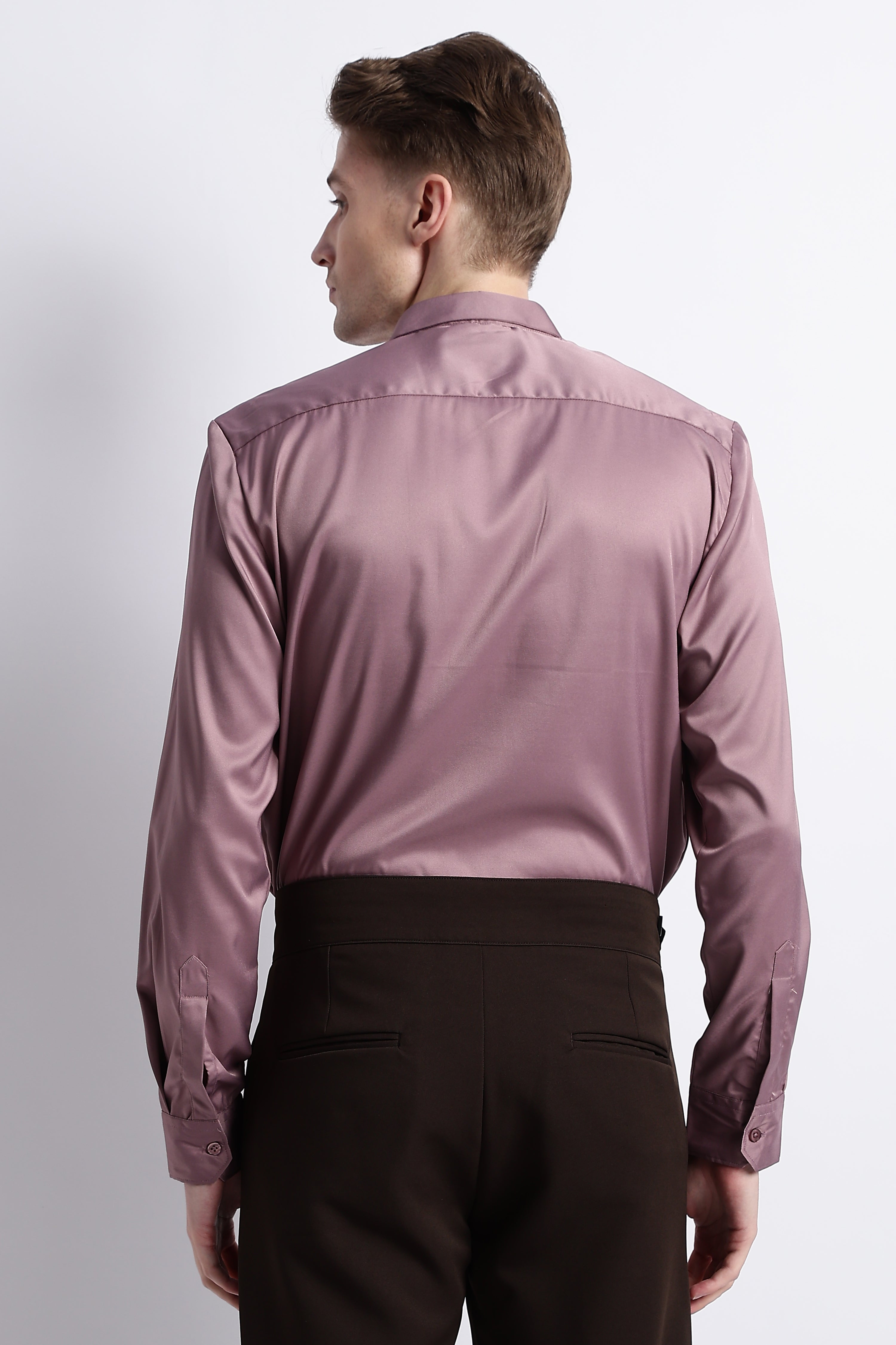 Men Smooth Satin Party Shirt