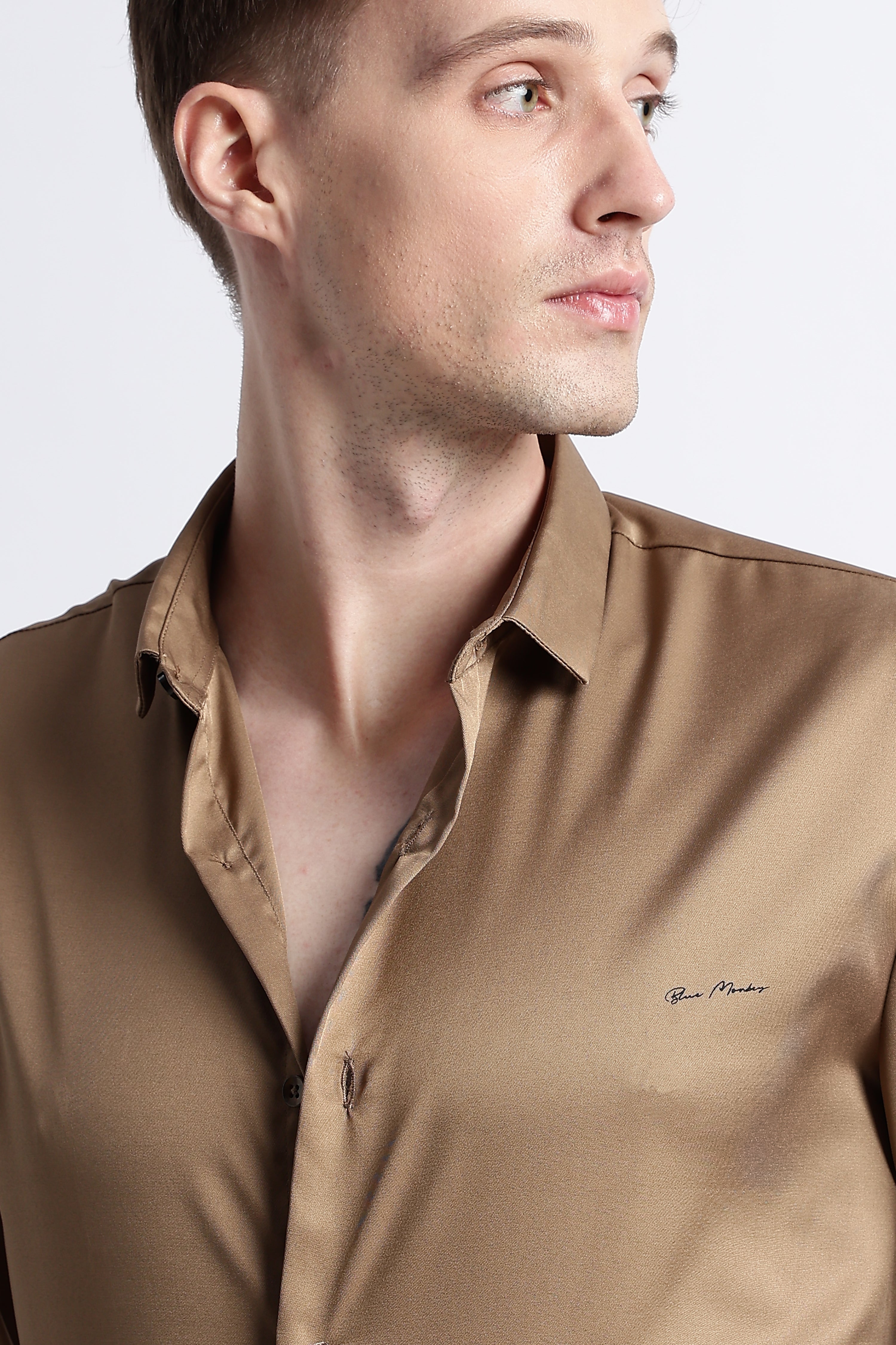 Men Smooth Satin Party Shirt