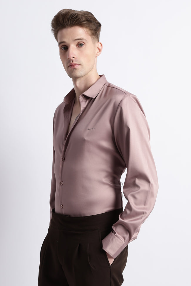 Men Smooth Satin Party Shirt