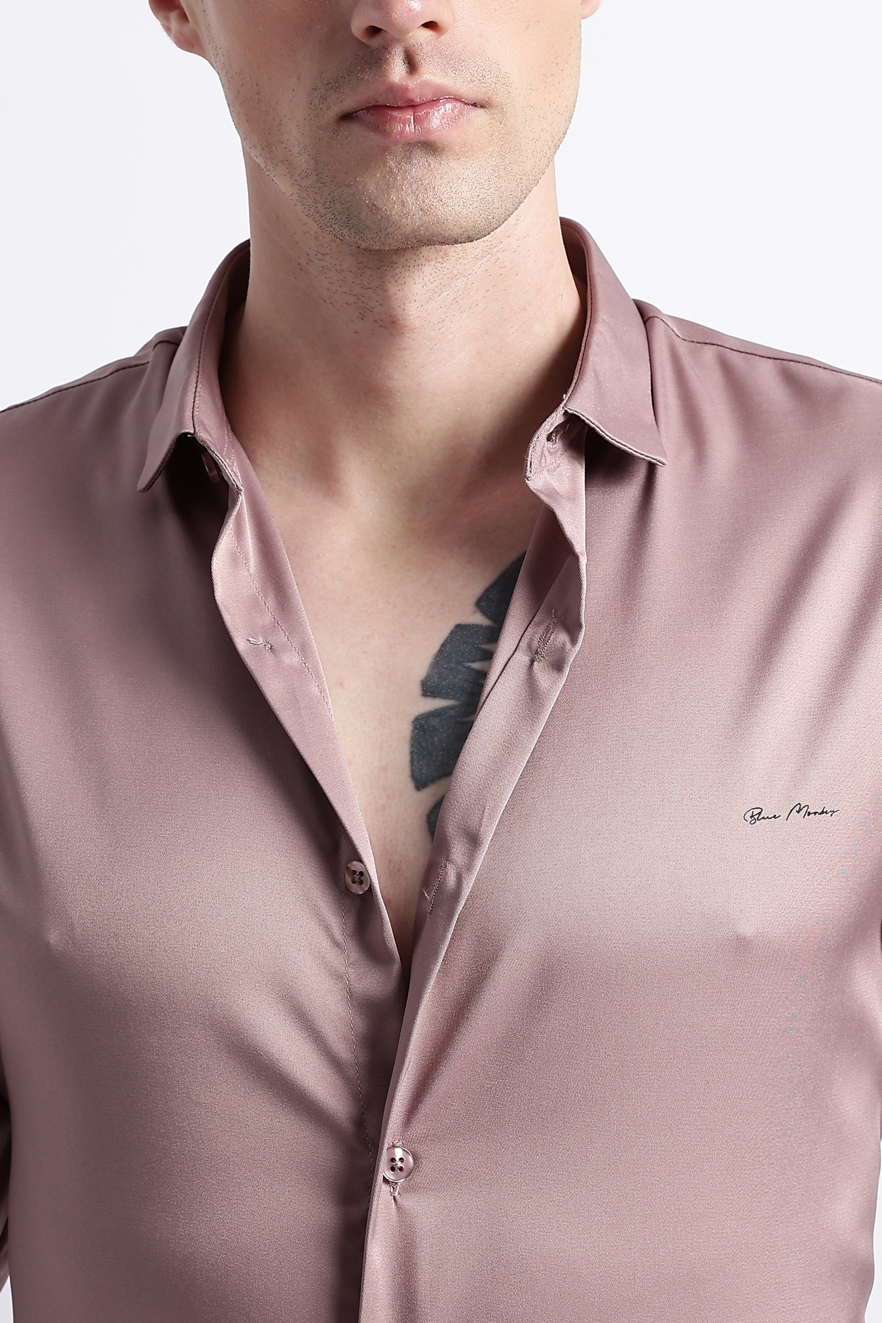 Men Smooth Satin Party Shirt