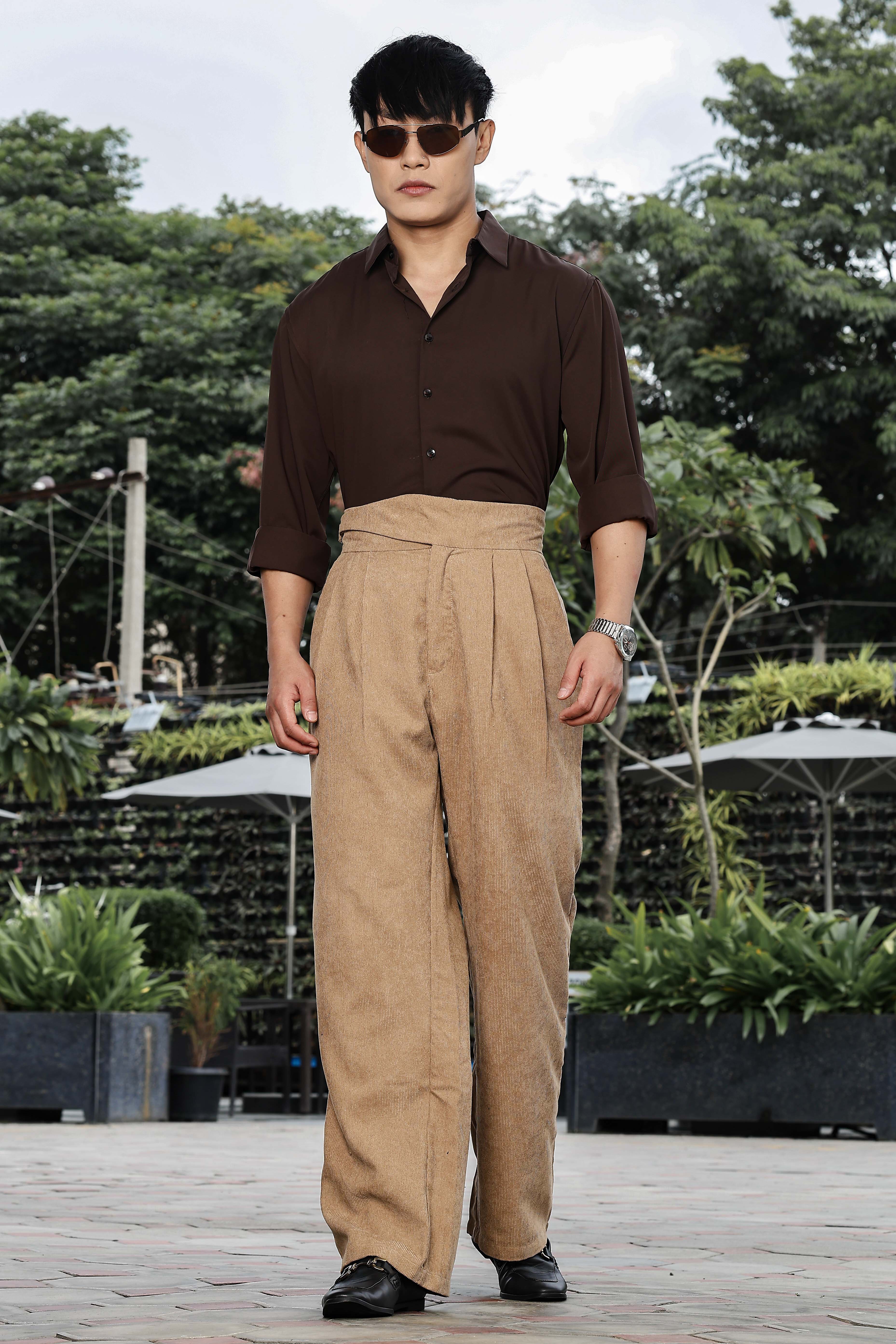 Men Corduroy Gurkha Trousers
