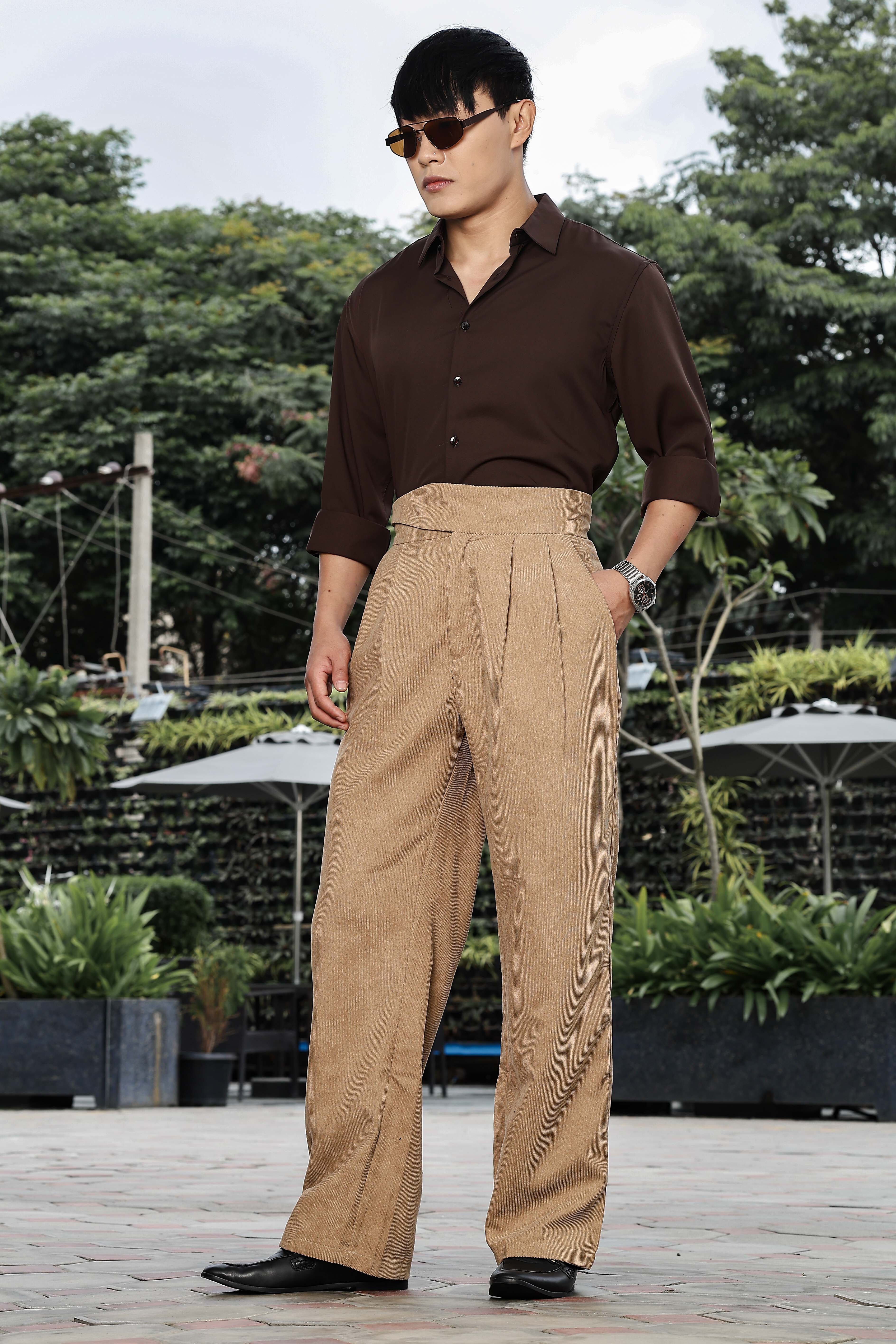 Men Corduroy Gurkha Trousers