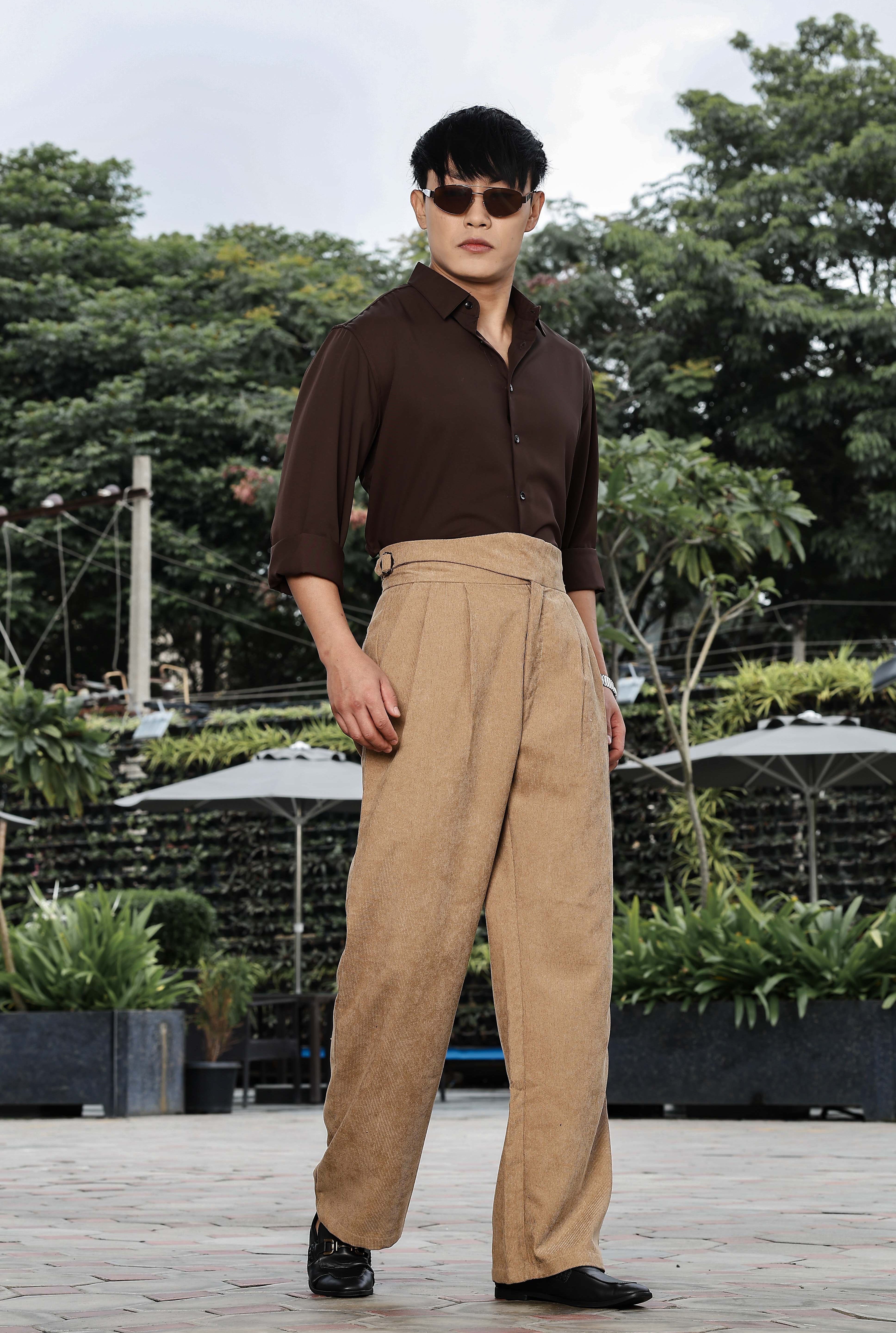 Men Corduroy Gurkha Trousers