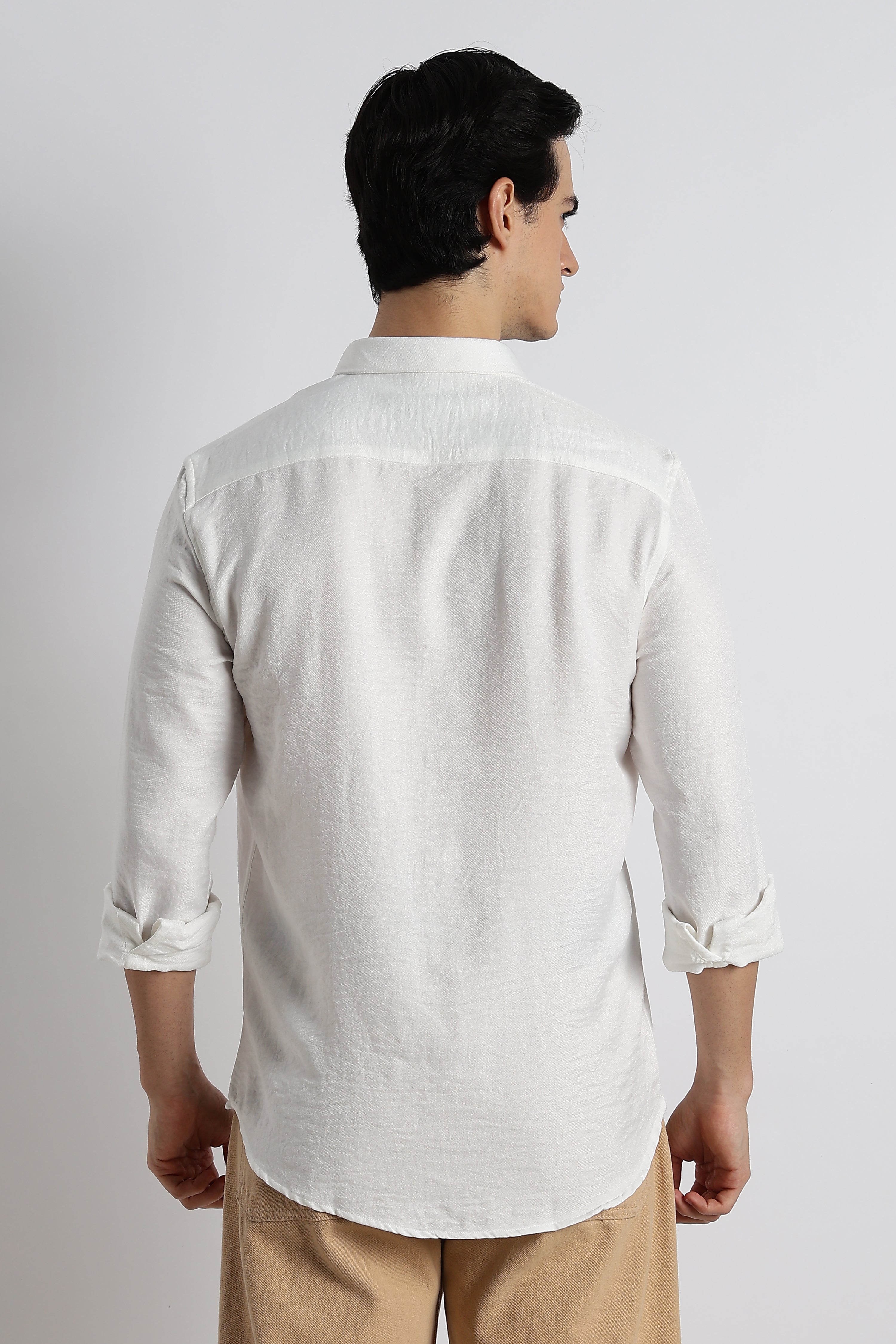 Men Linen-Blend Shirt