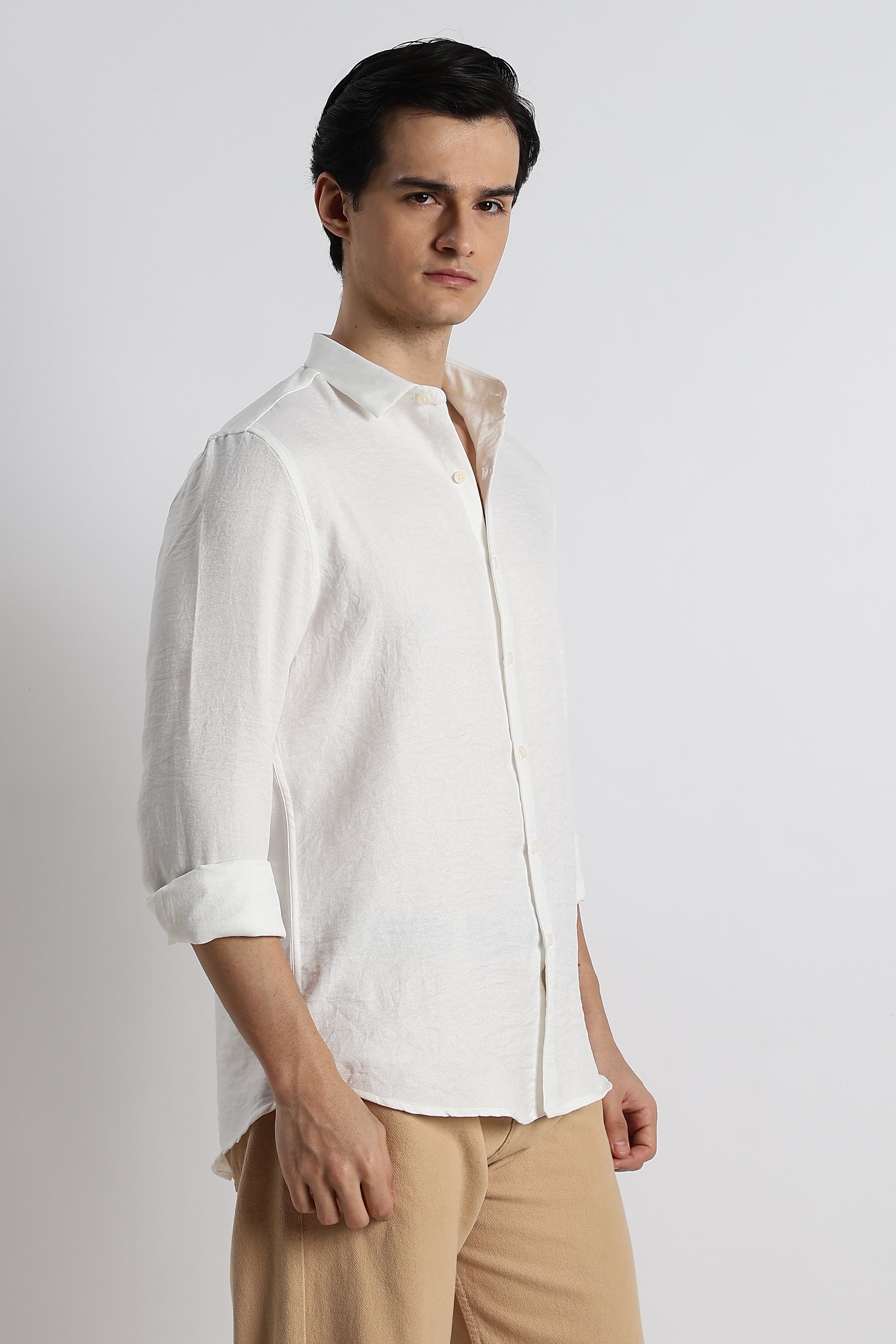 Men Linen-Blend Shirt
