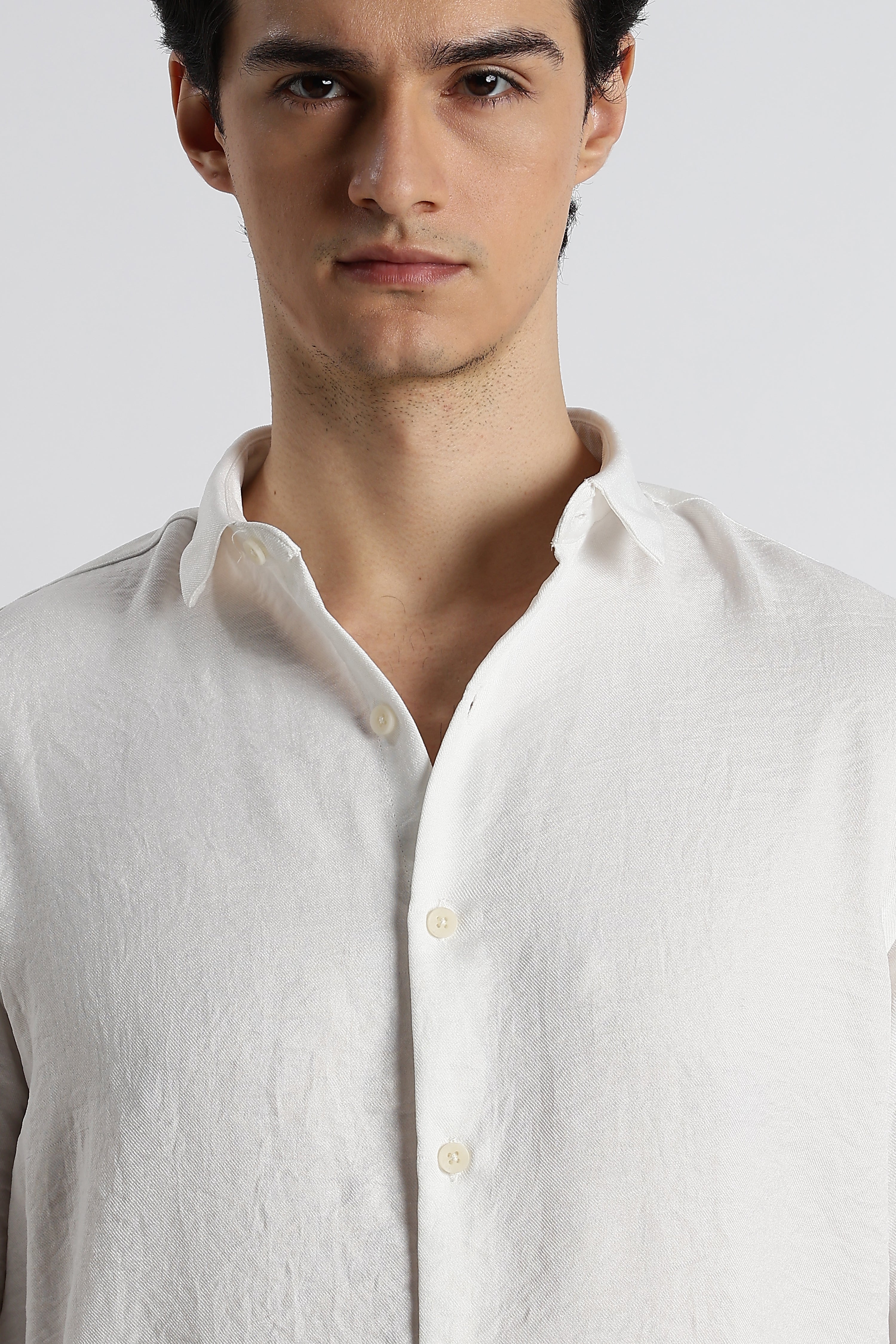 Men Linen-Blend Shirt