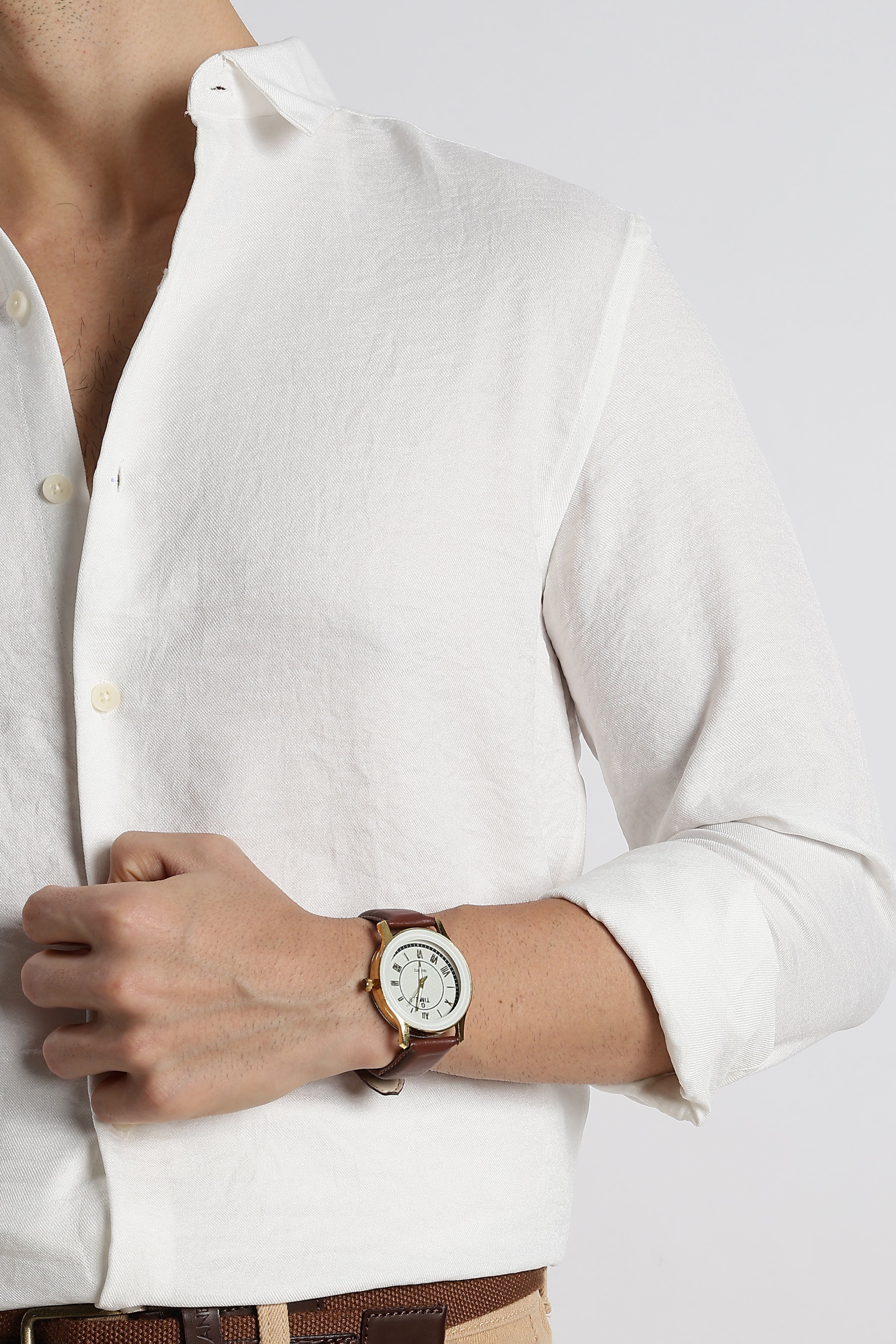 Men Linen-Blend Shirt