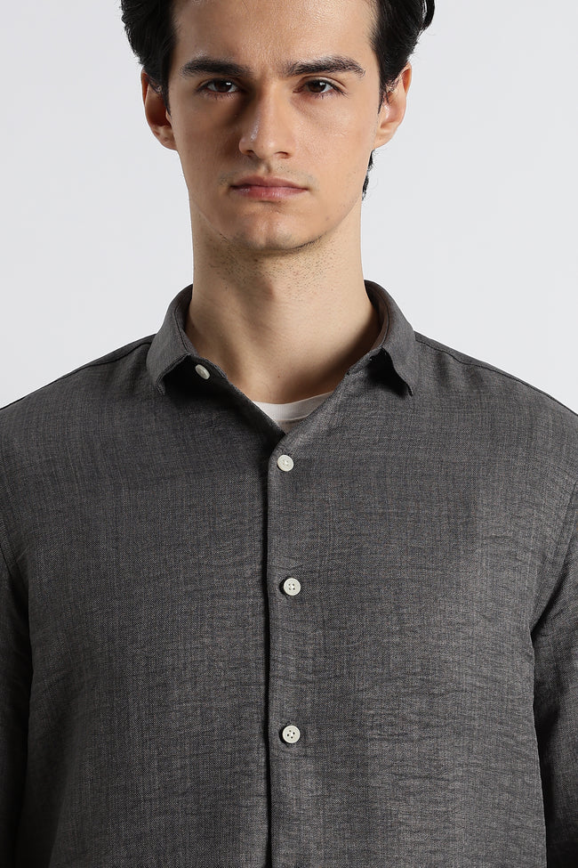 Men Linen-Blend Shirt