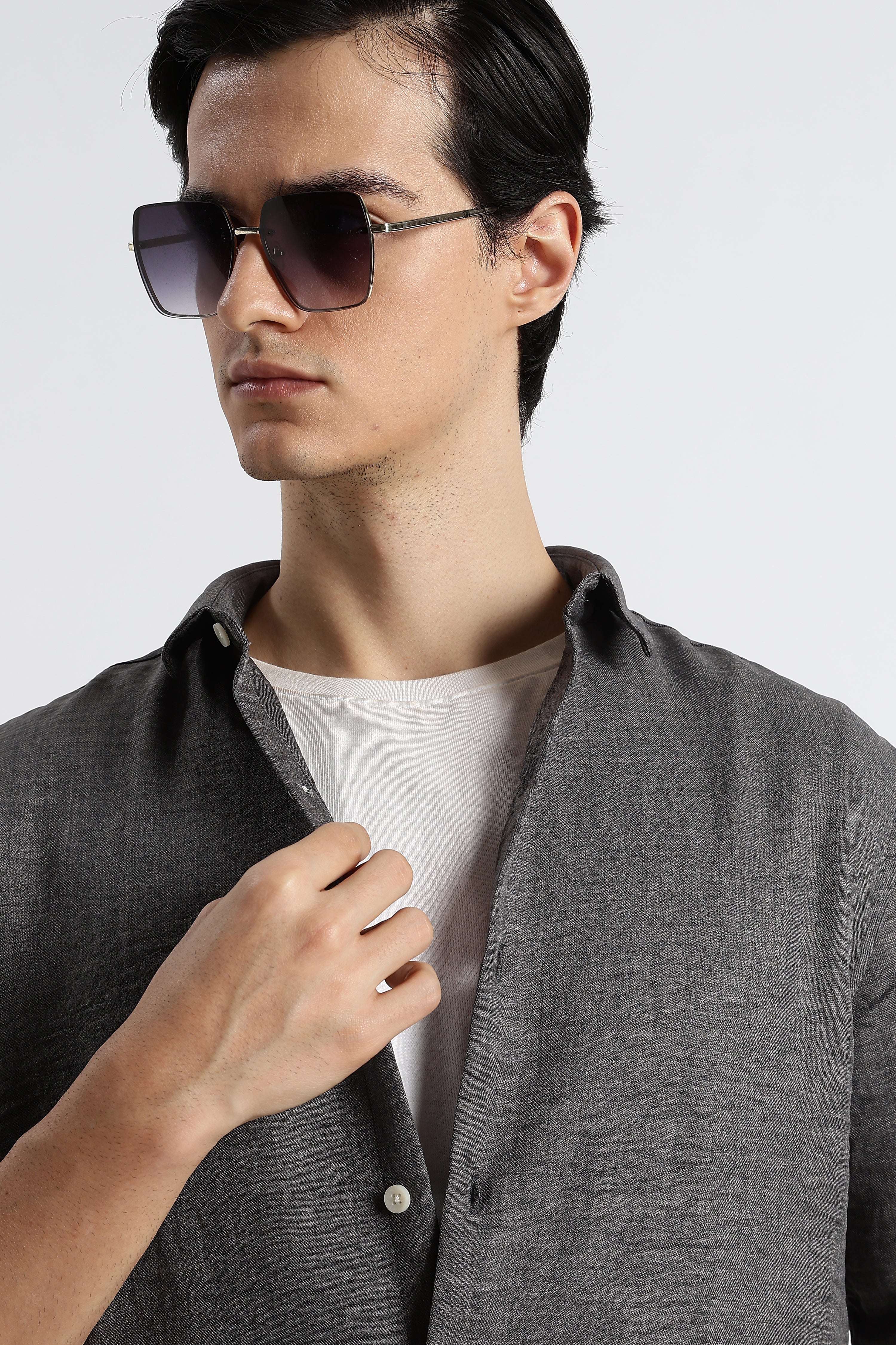 Men Linen-Blend Shirt