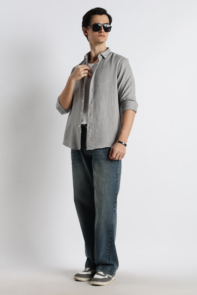 Men Linen-Blend Shirt