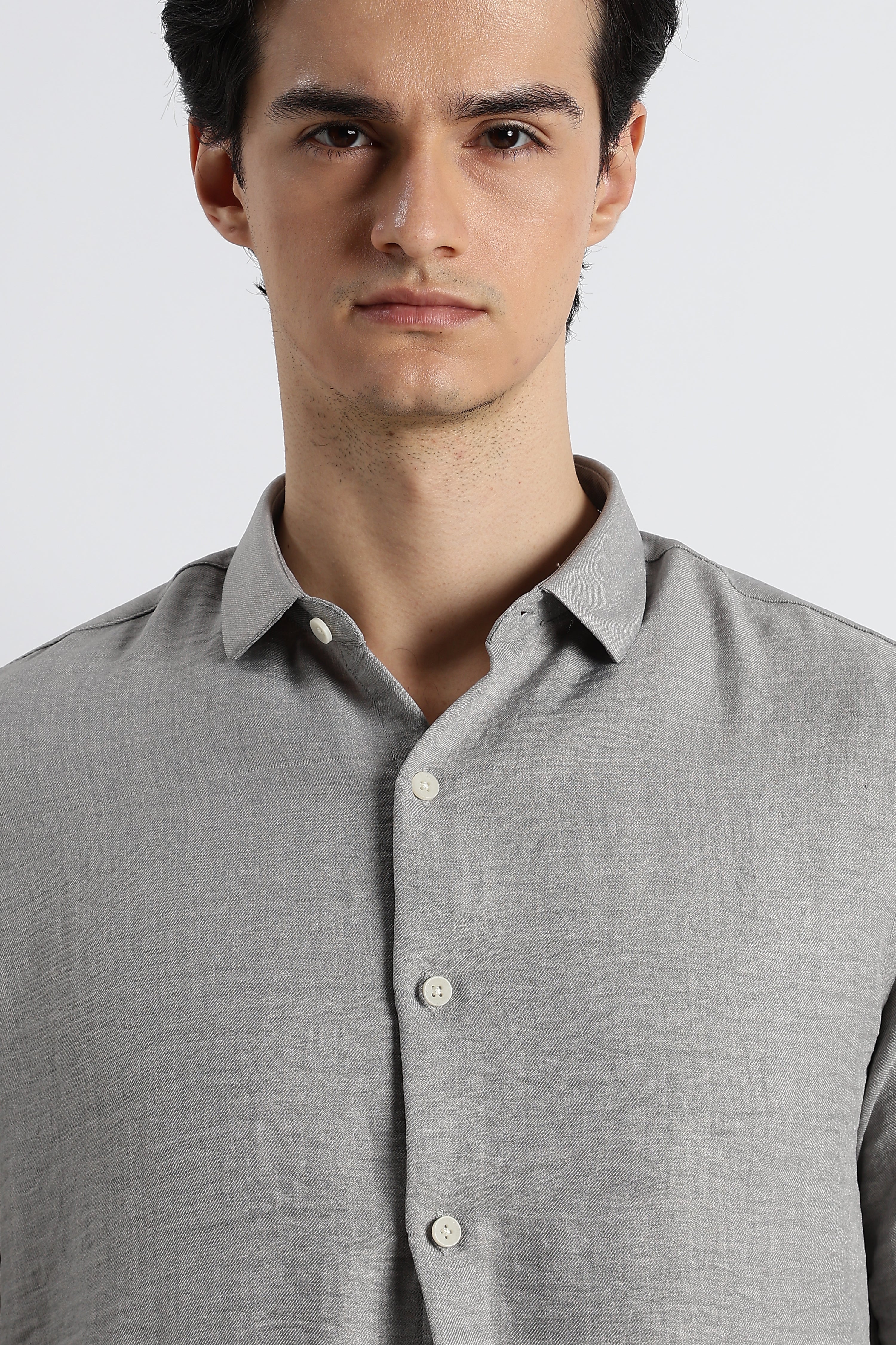 Men Linen-Blend Shirt