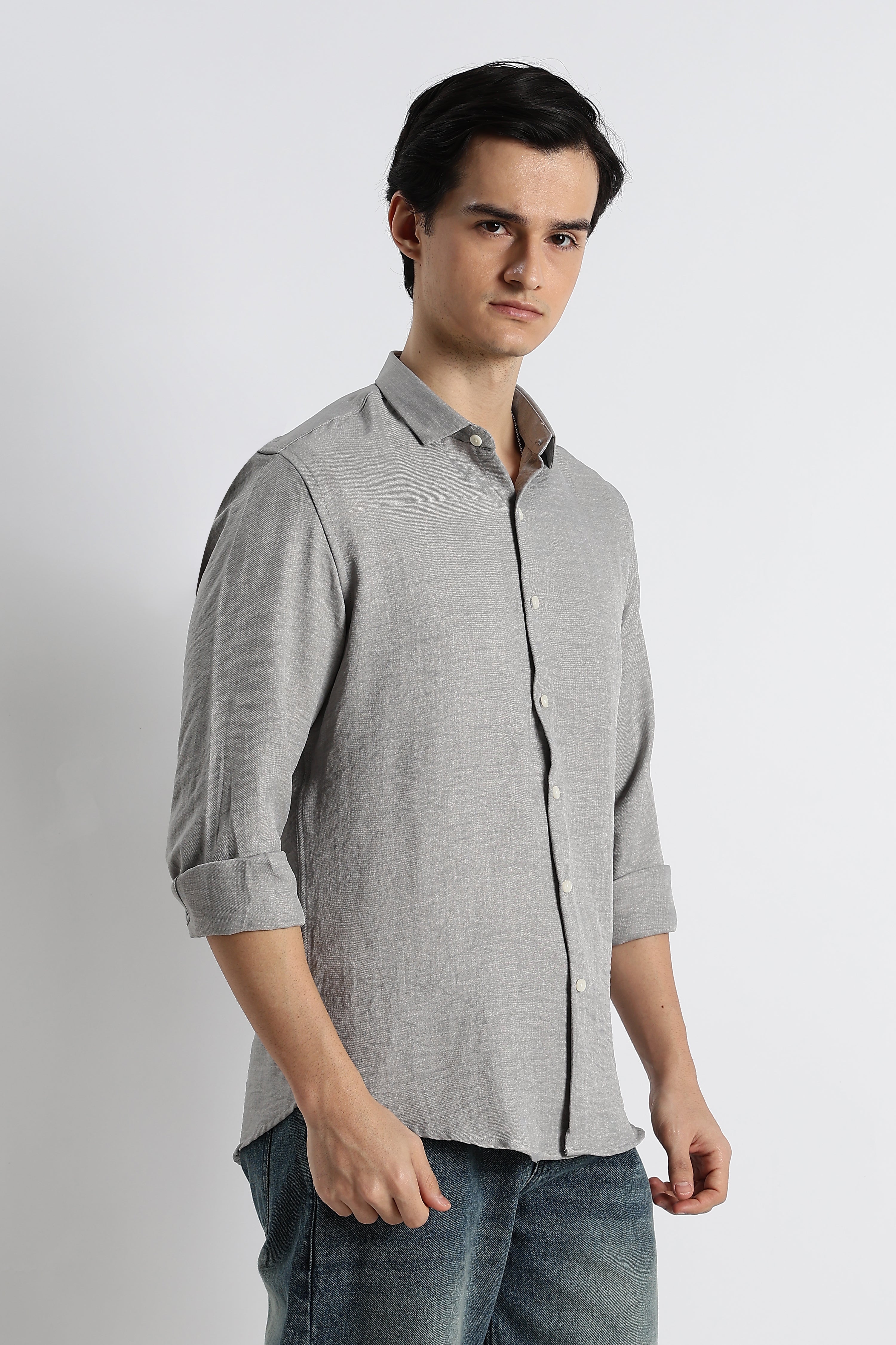 Men Linen-Blend Shirt