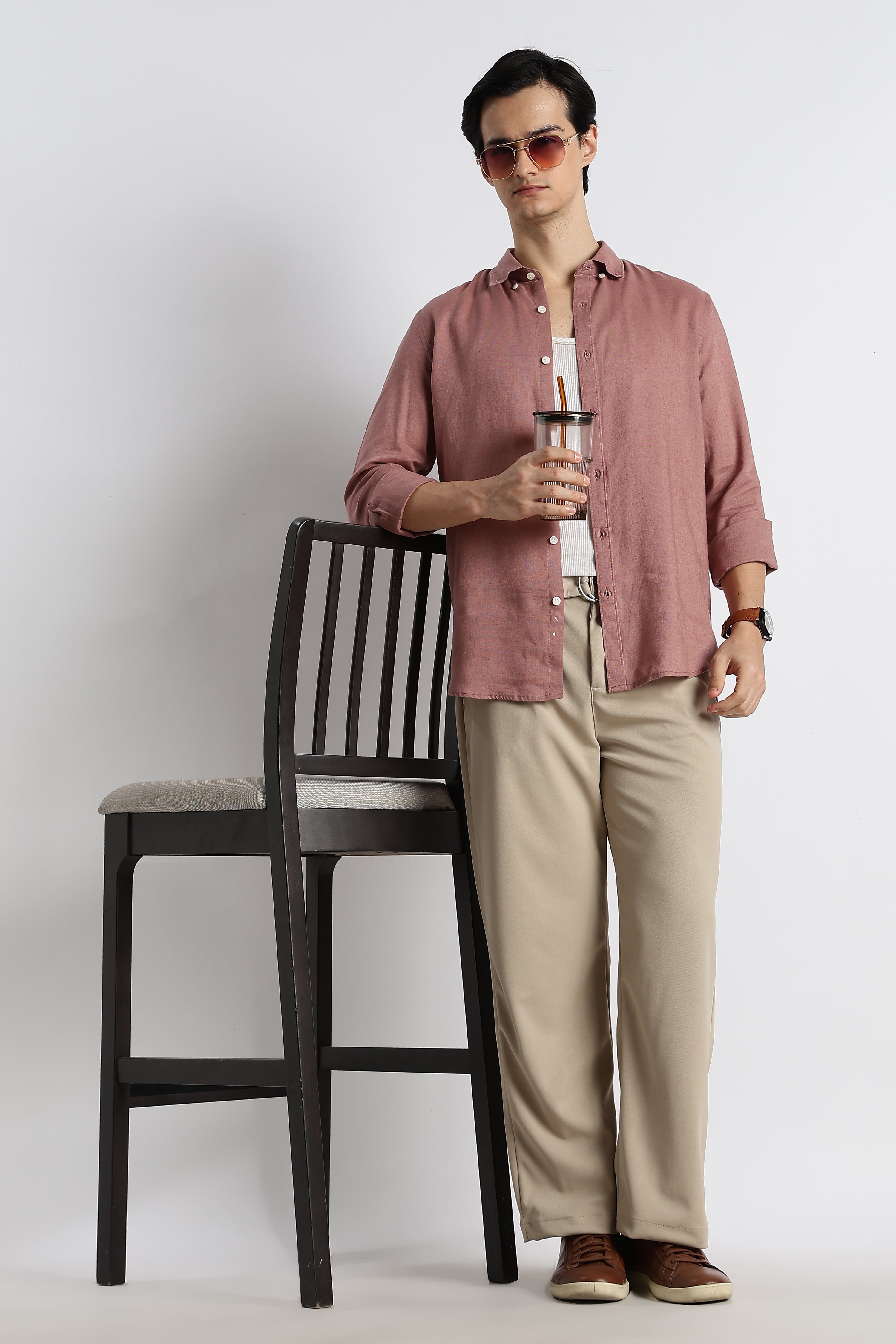 Men Relaxed Korean Pants