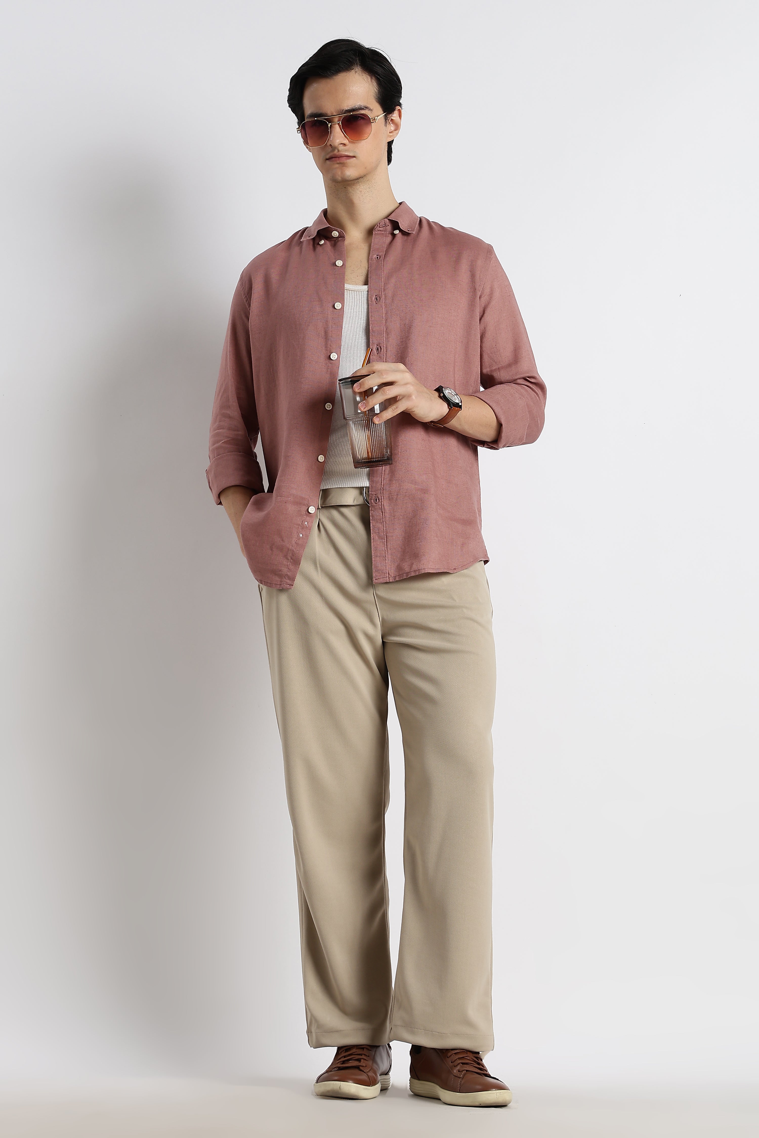 Men Relaxed Korean Pants