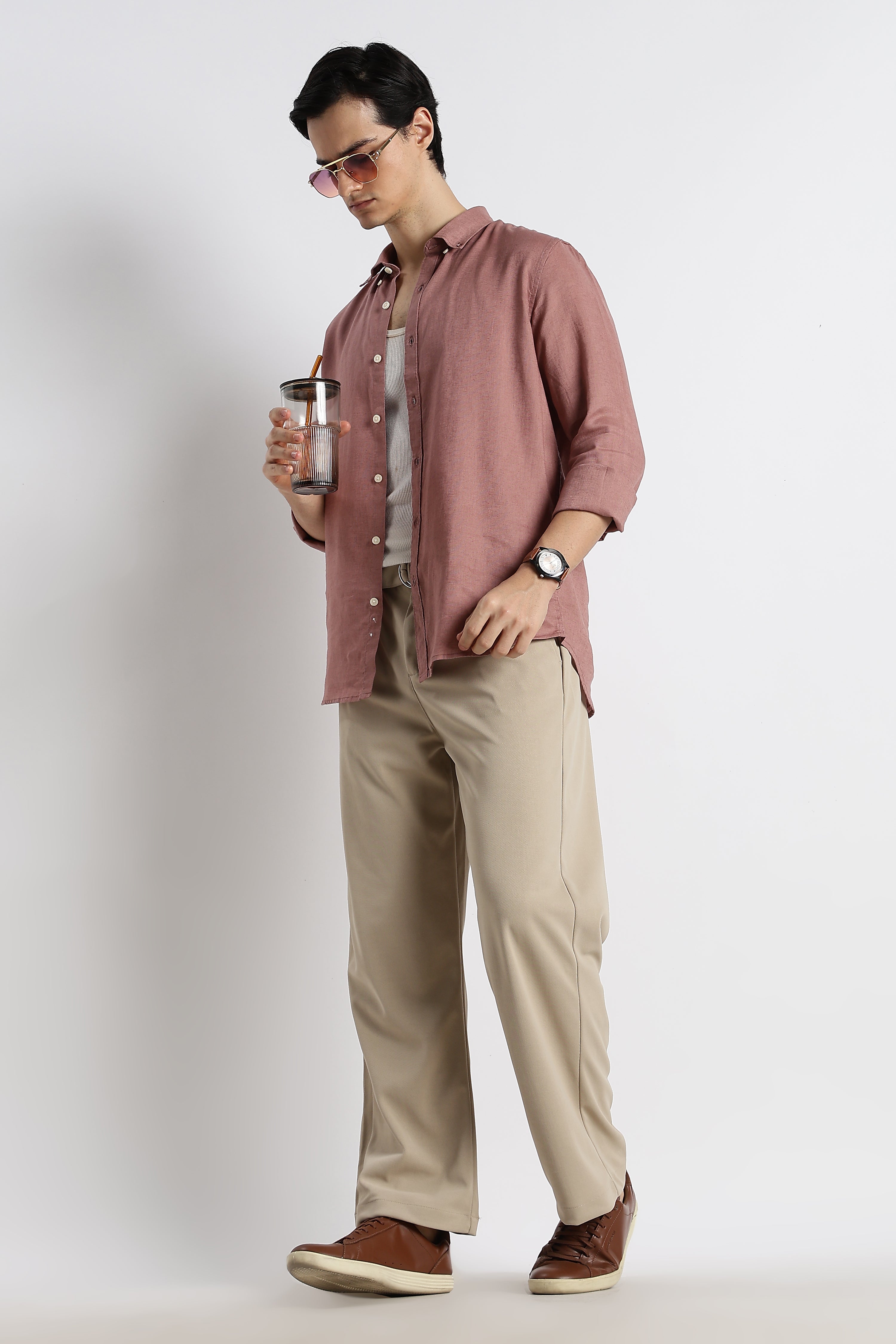 Men Relaxed Korean Pants