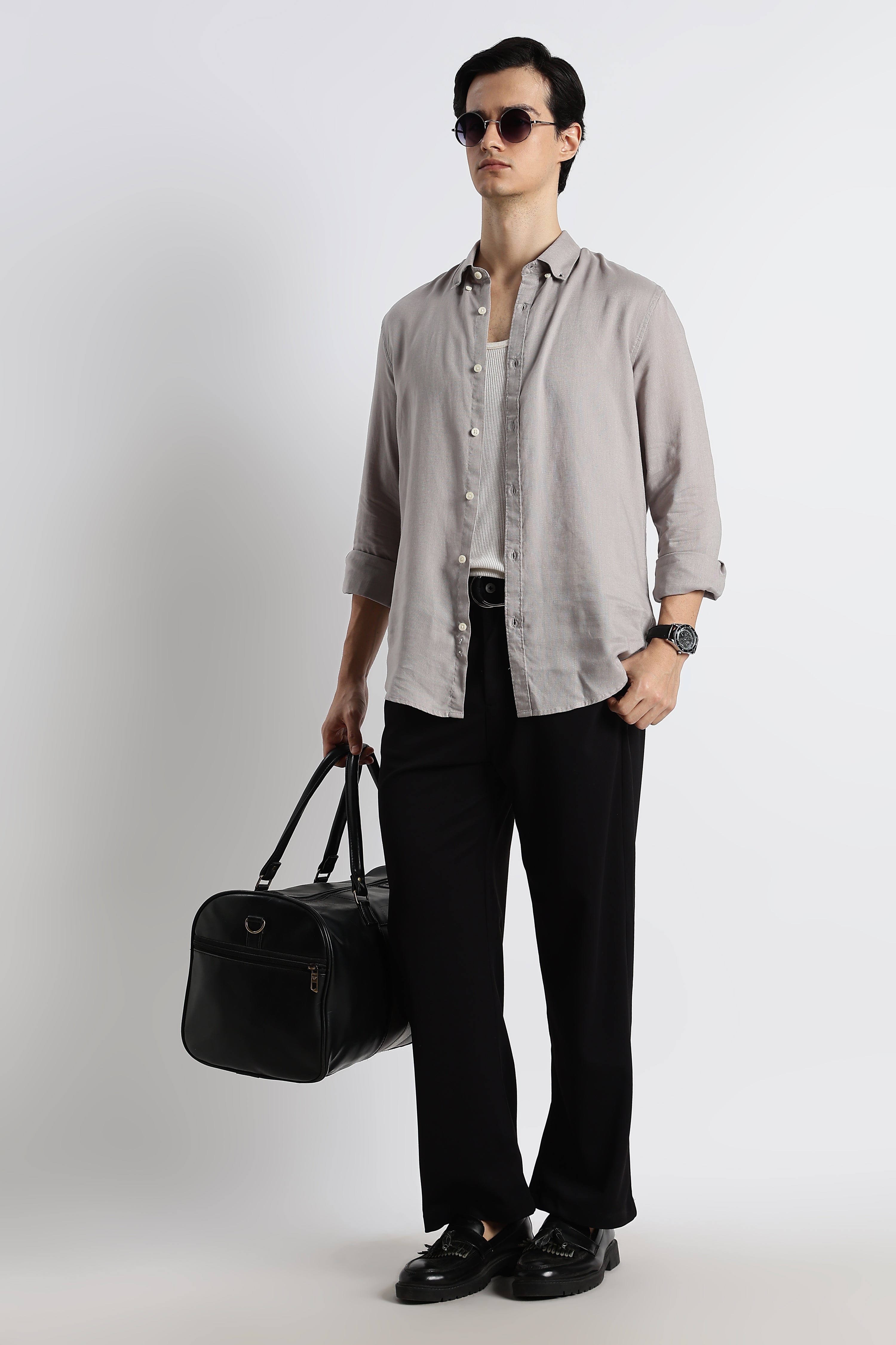 Men Relaxed Korean Pants