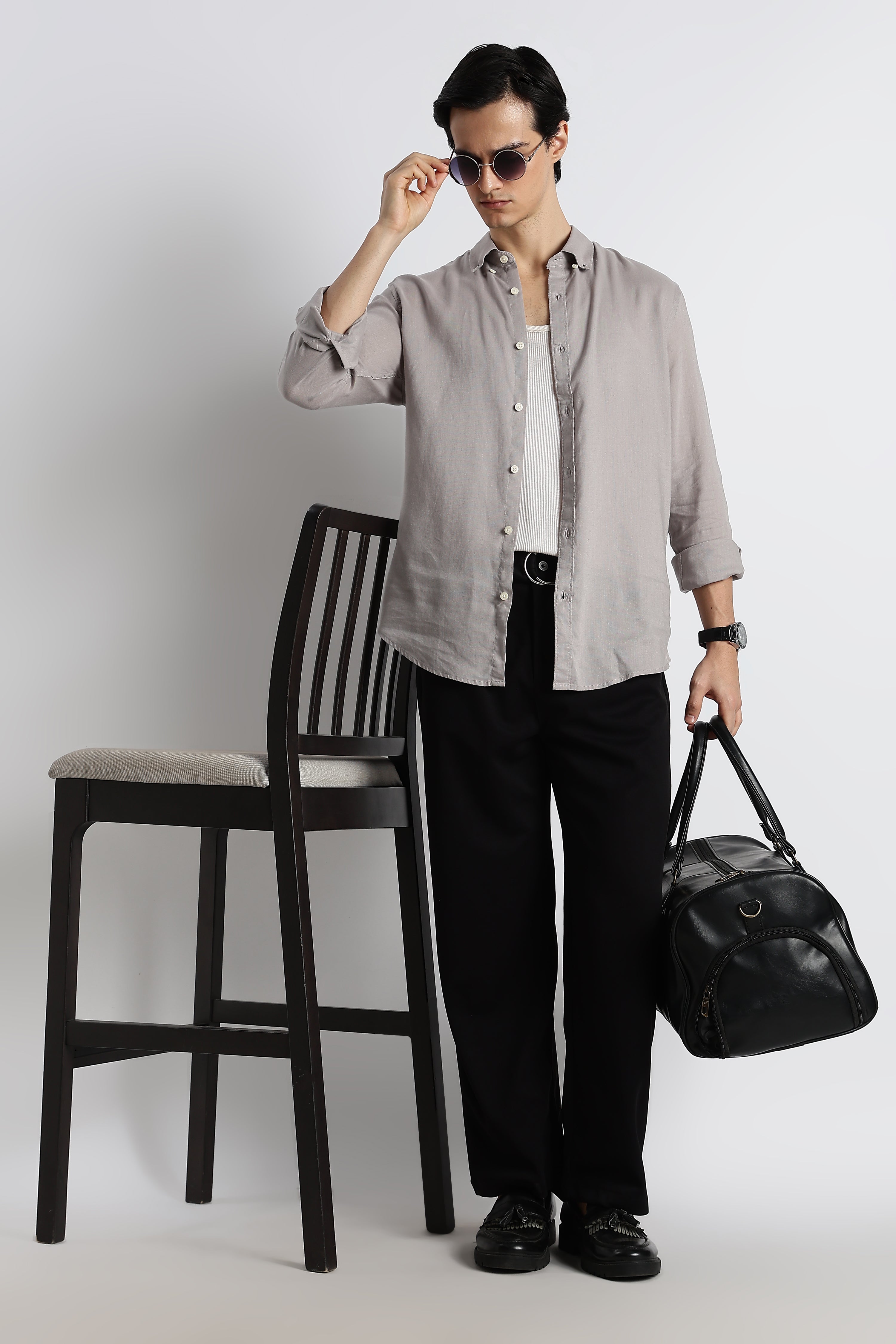 Men Relaxed Korean Pants