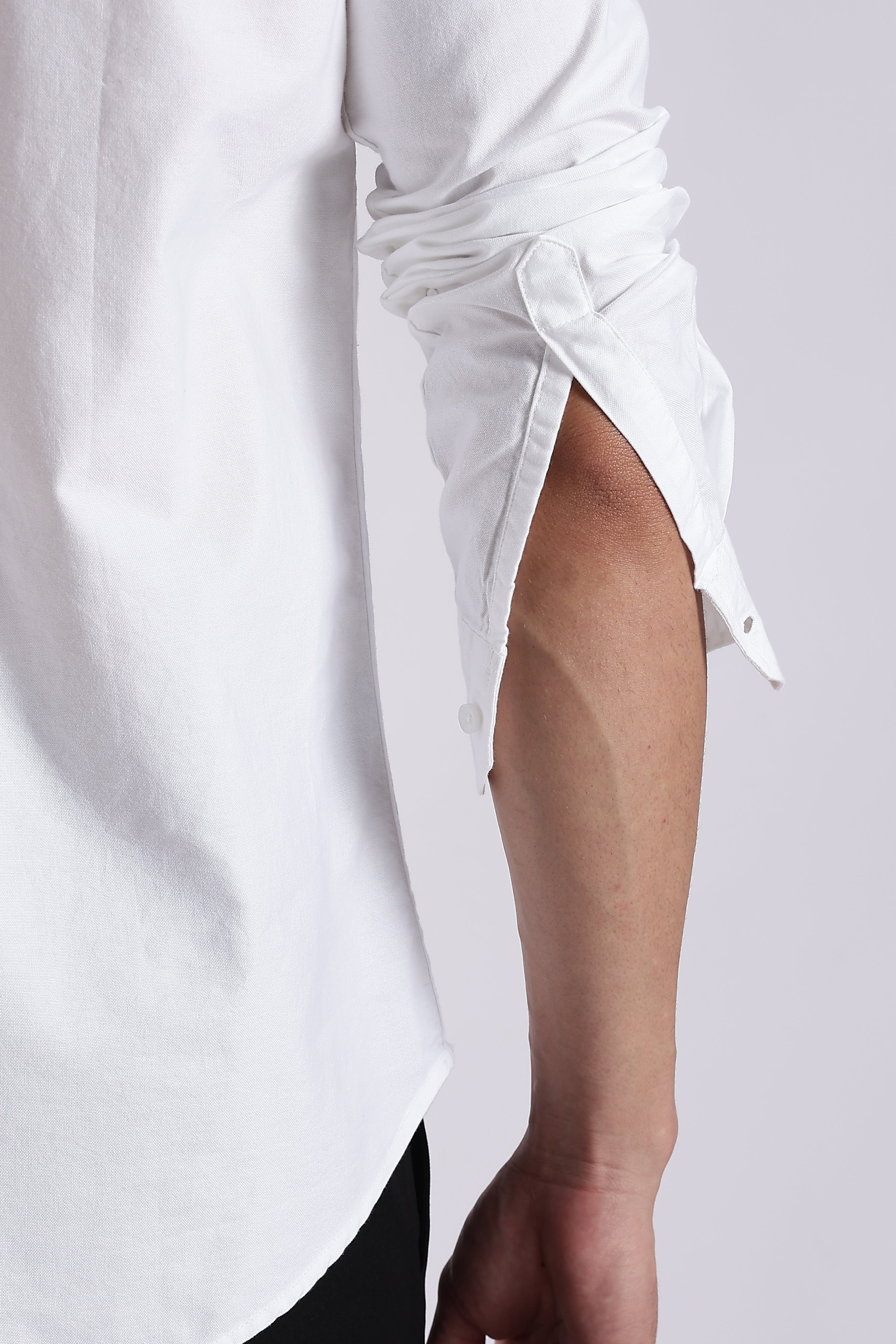 Men White Oxford Solid Shirt